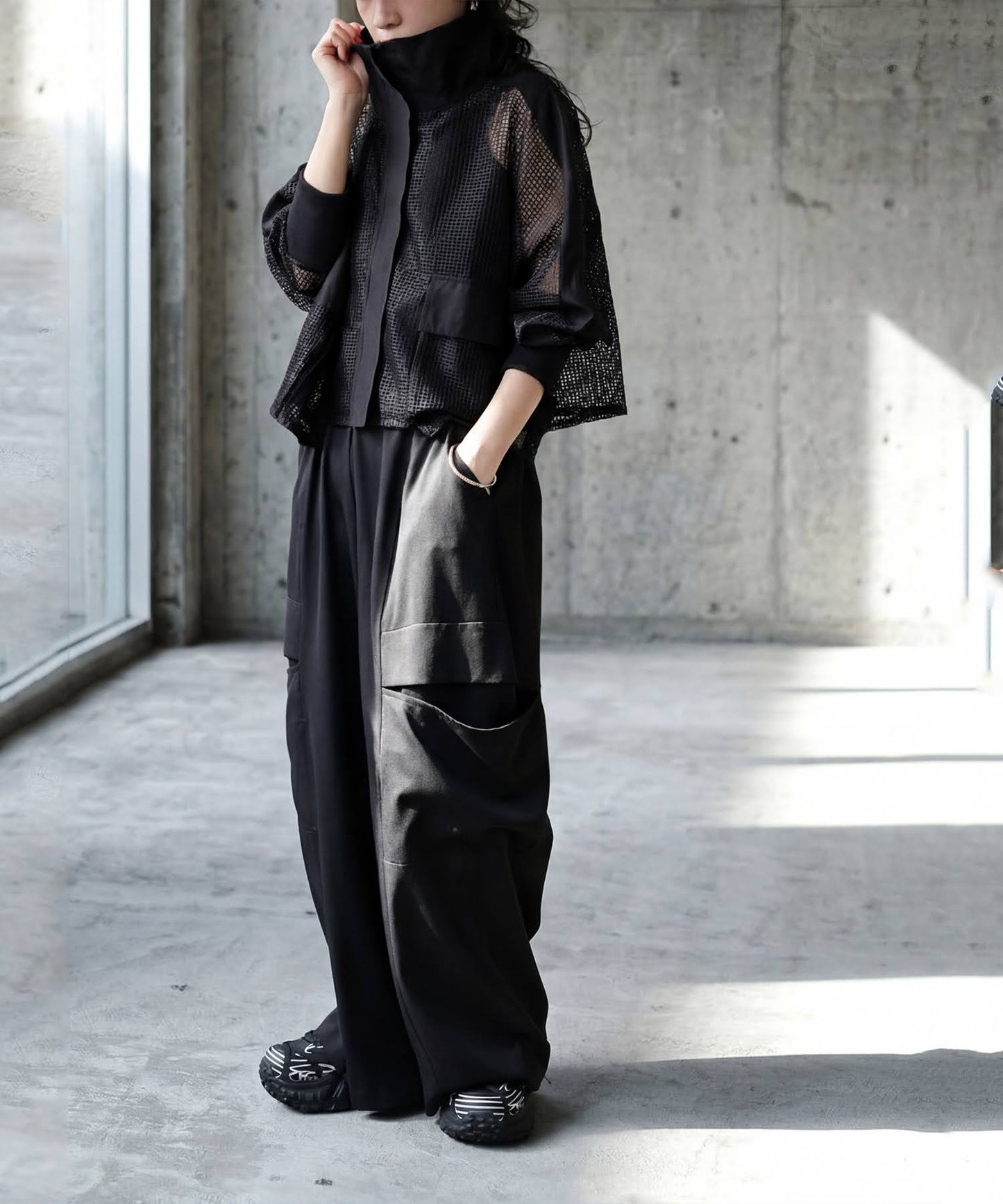 KYO Color-Blocked Mesh Blouson Ladies