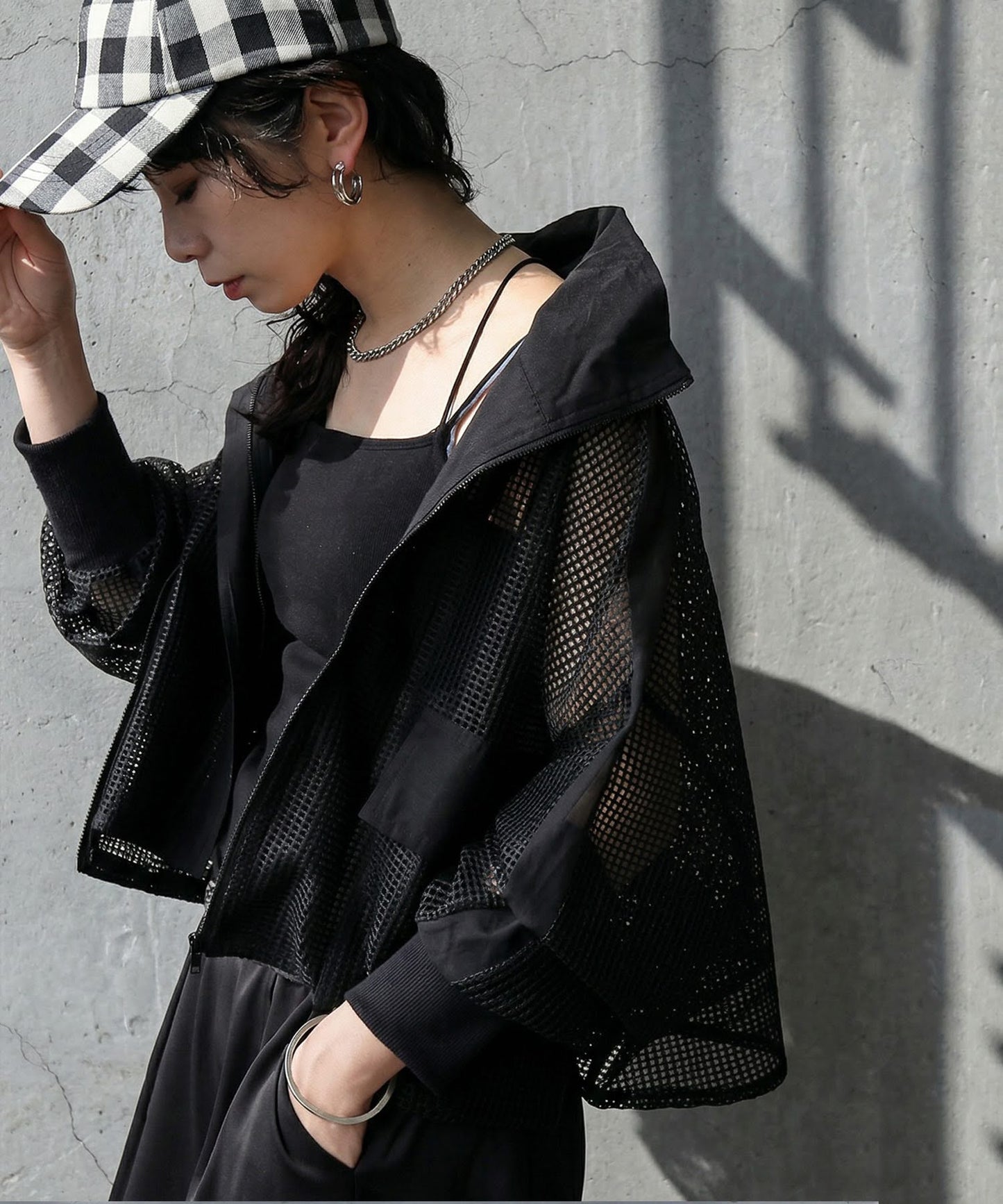 KYO Color-Blocked Mesh Blouson Ladies