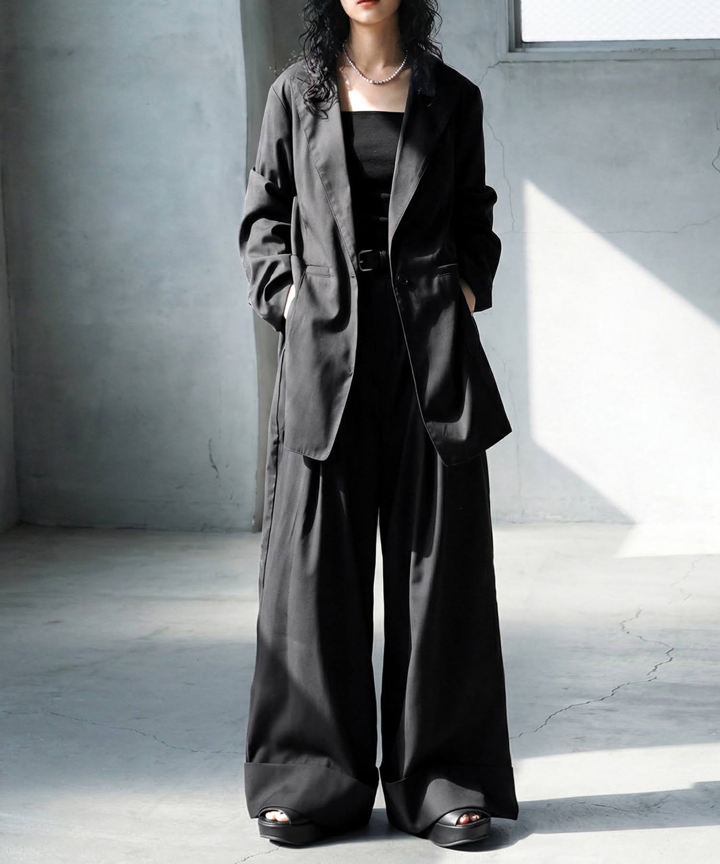 Tuck Wide Pants Ladies