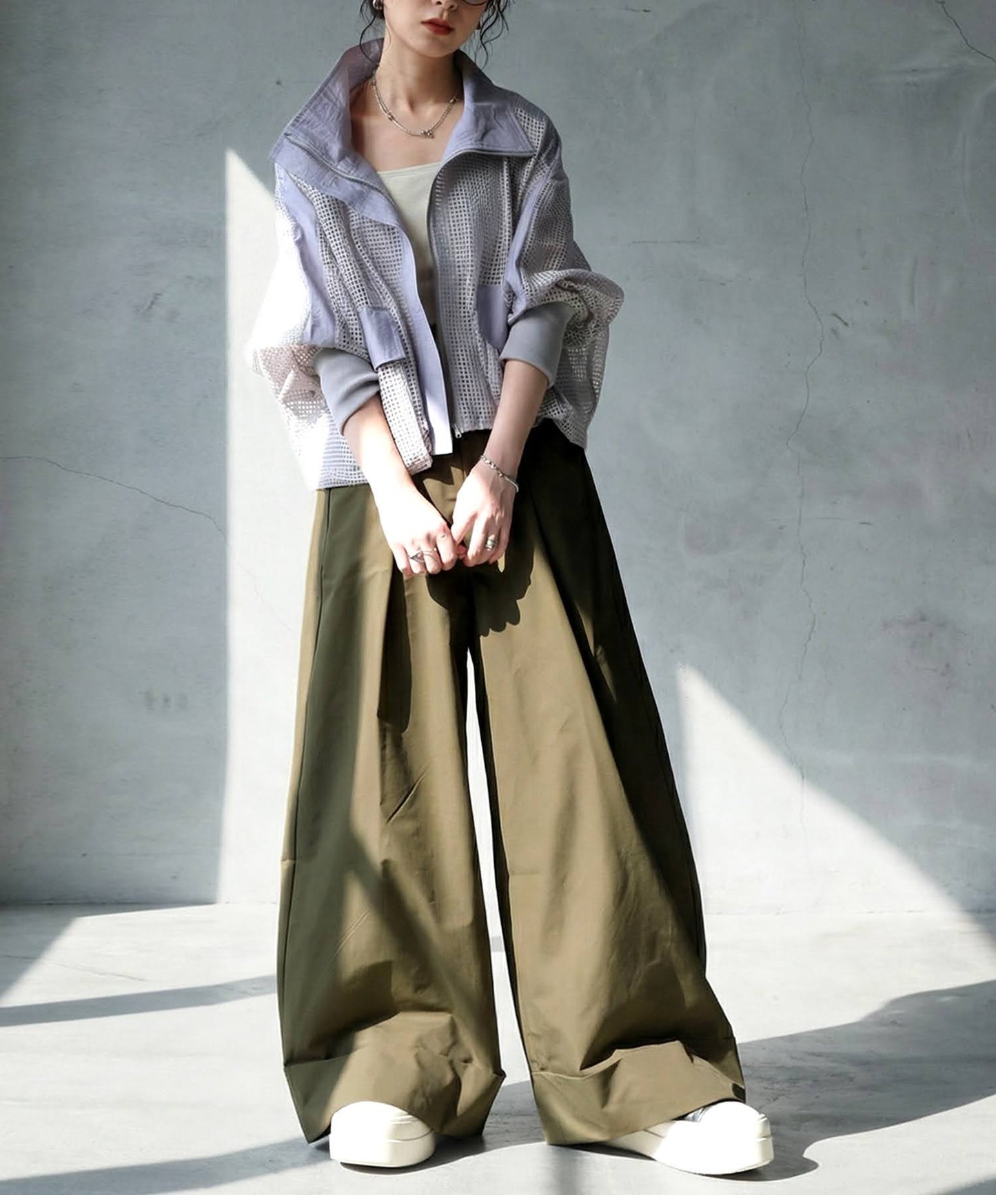 Tuck Wide Pants Ladies