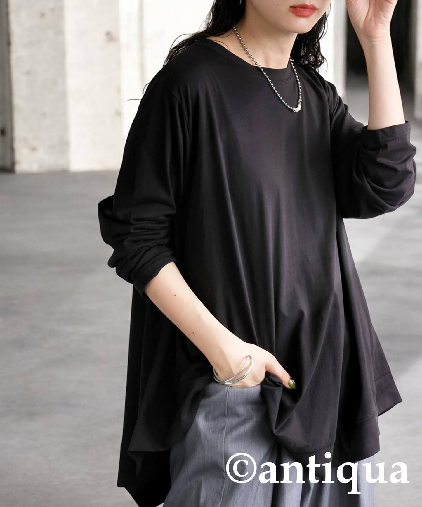 KYO Ladies Asymmetrical Long Sleeve T-Shirt