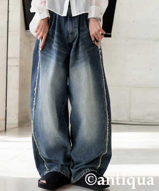 KYO Fringe Denim Pants Ladies