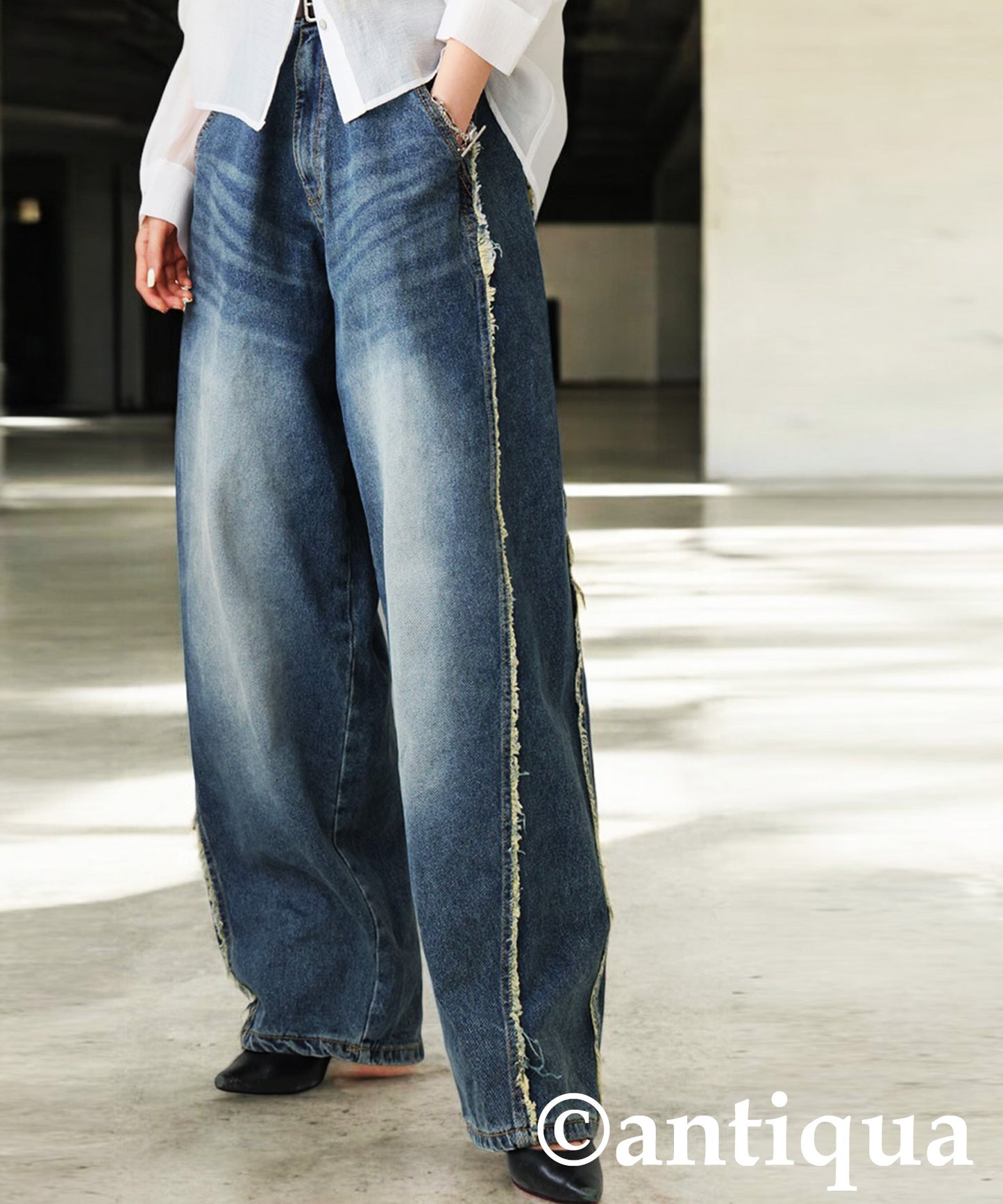 KYO Fringe Denim Pants Ladies