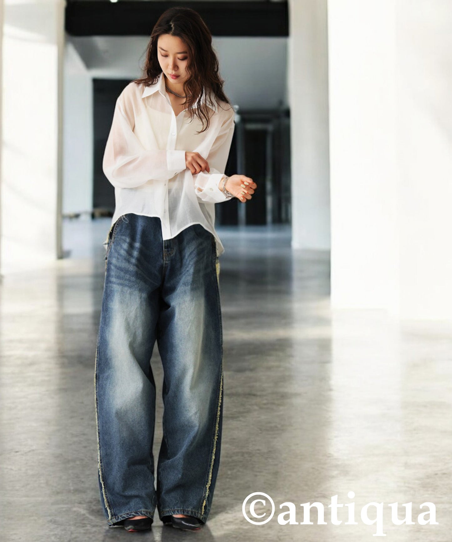 KYO Fringe Denim Pants Ladies