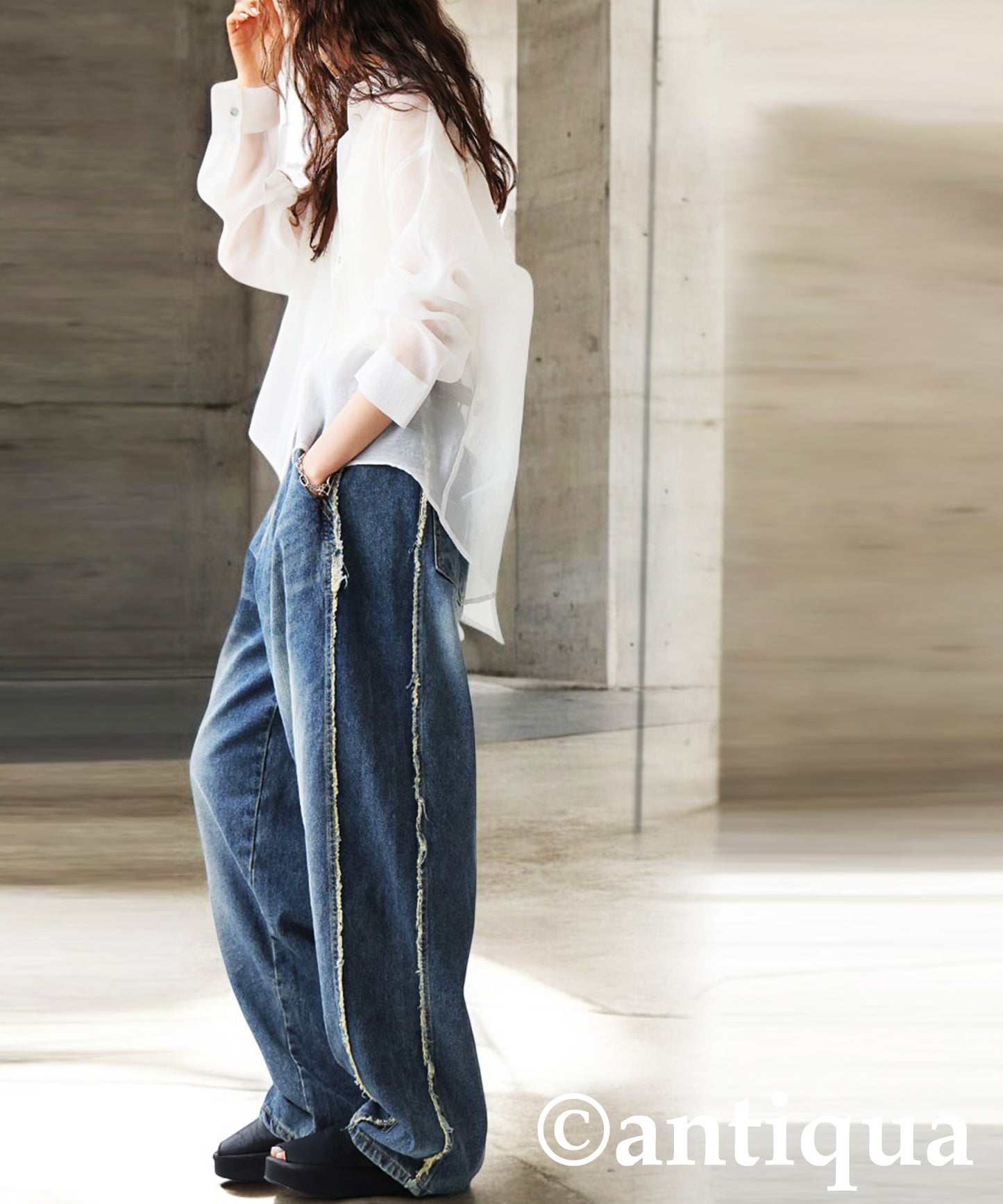 KYO Fringe Denim Pants Ladies