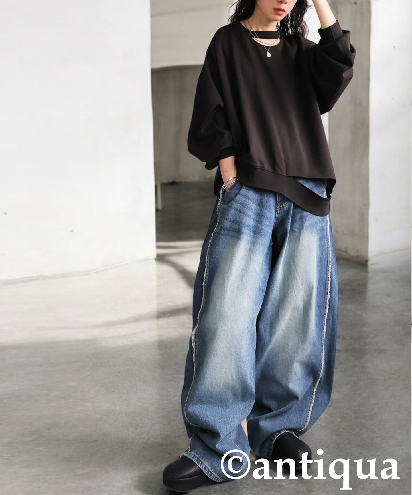 KYO Fringe Denim Pants Ladies