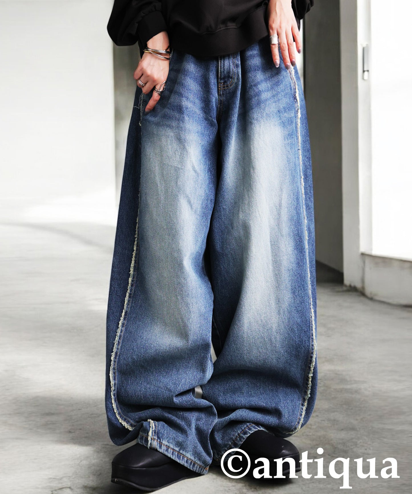 KYO Fringe Denim Pants Ladies