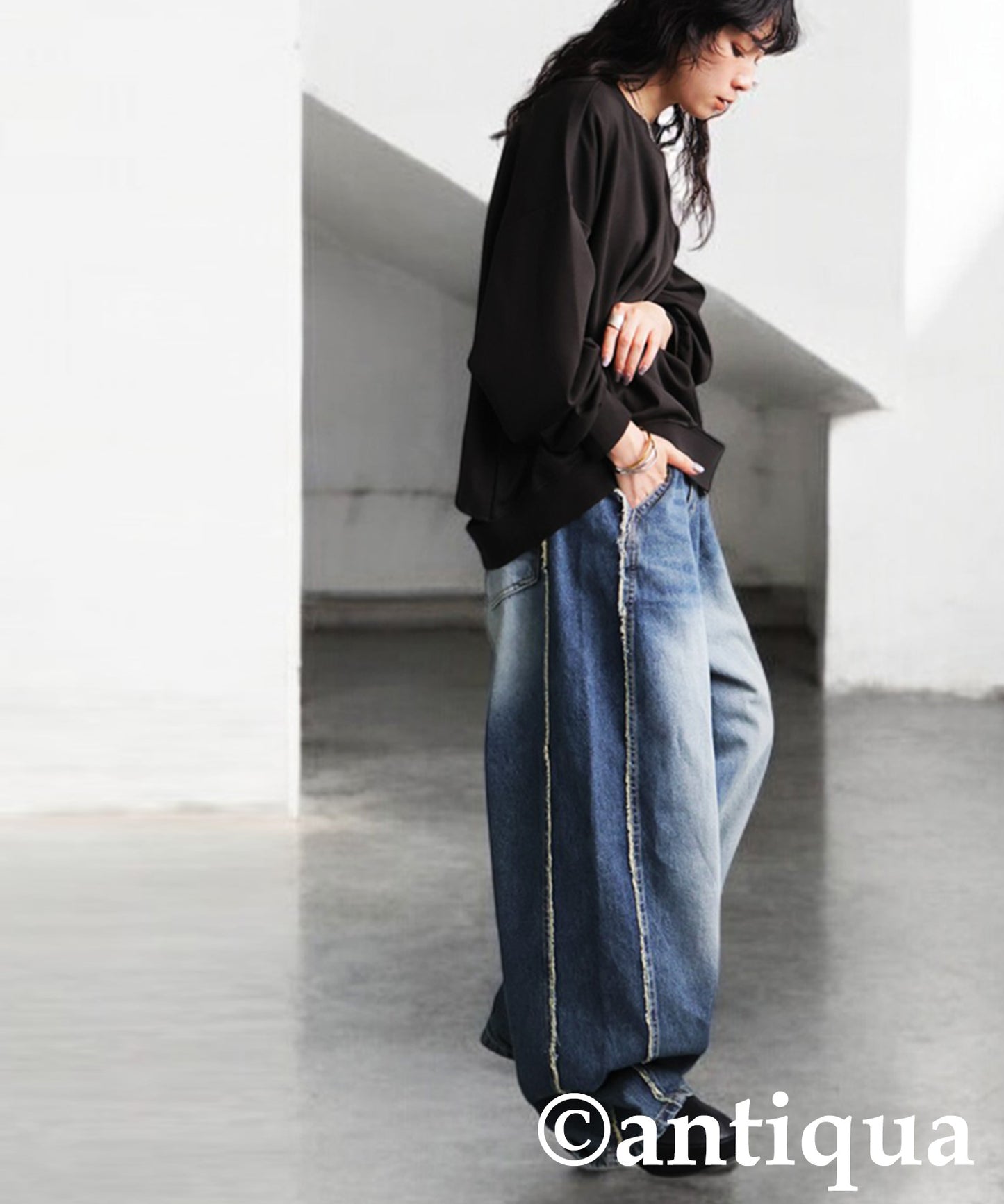 KYO Fringe Denim Pants Ladies