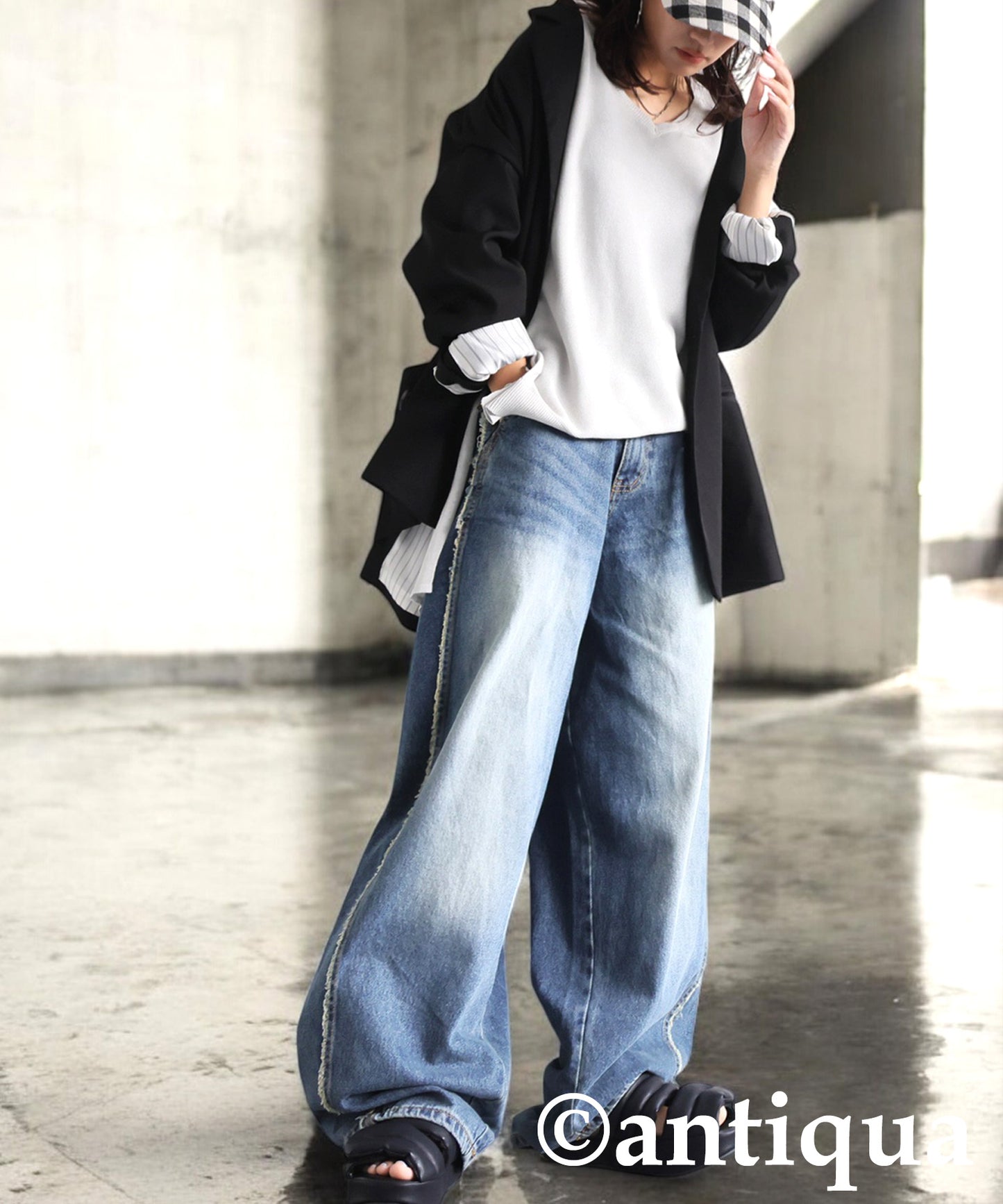 KYO Fringe Denim Pants Ladies