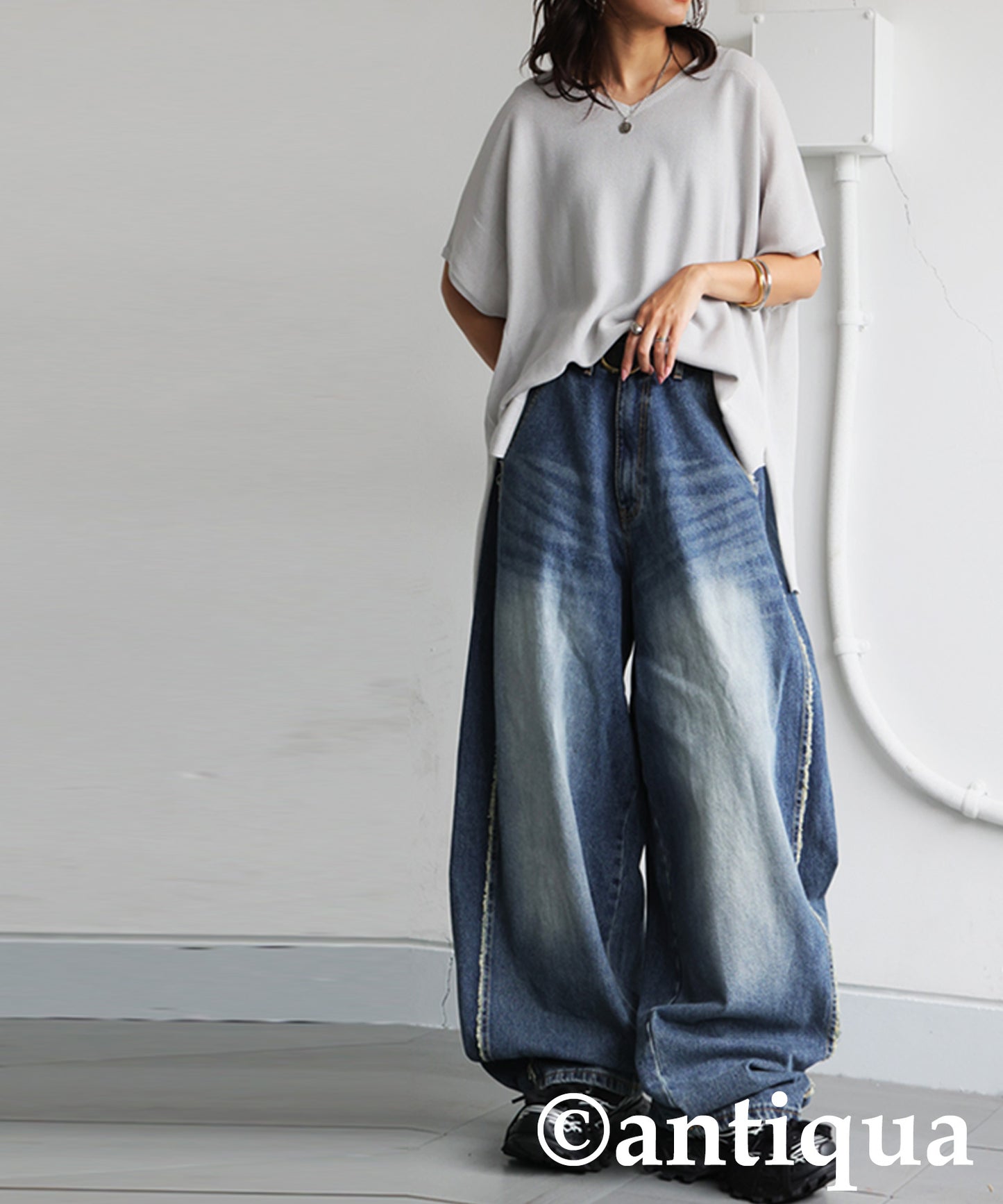 KYO Fringe Denim Pants Ladies