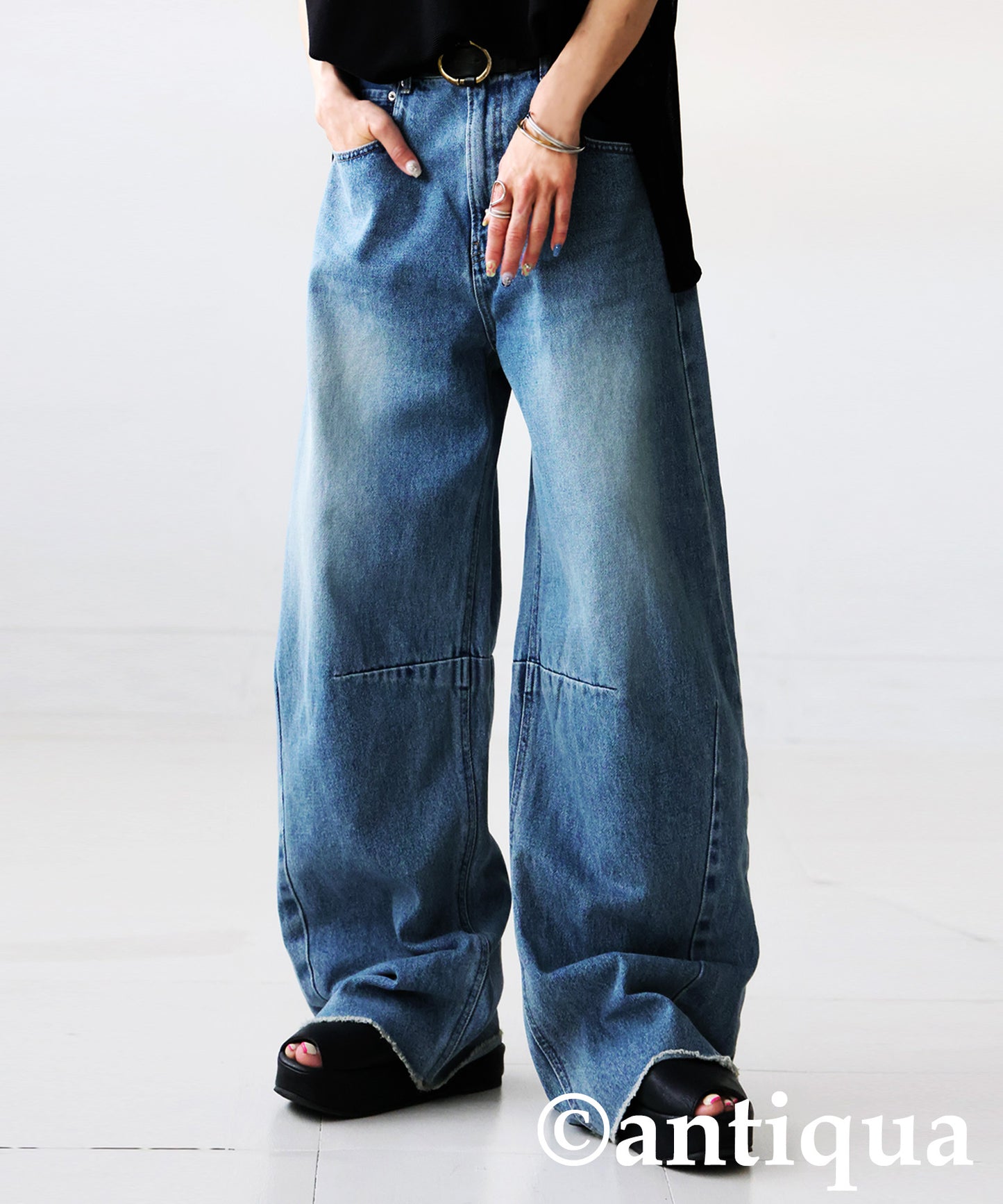 KYO Ladies Fringe Curve Denim Pants