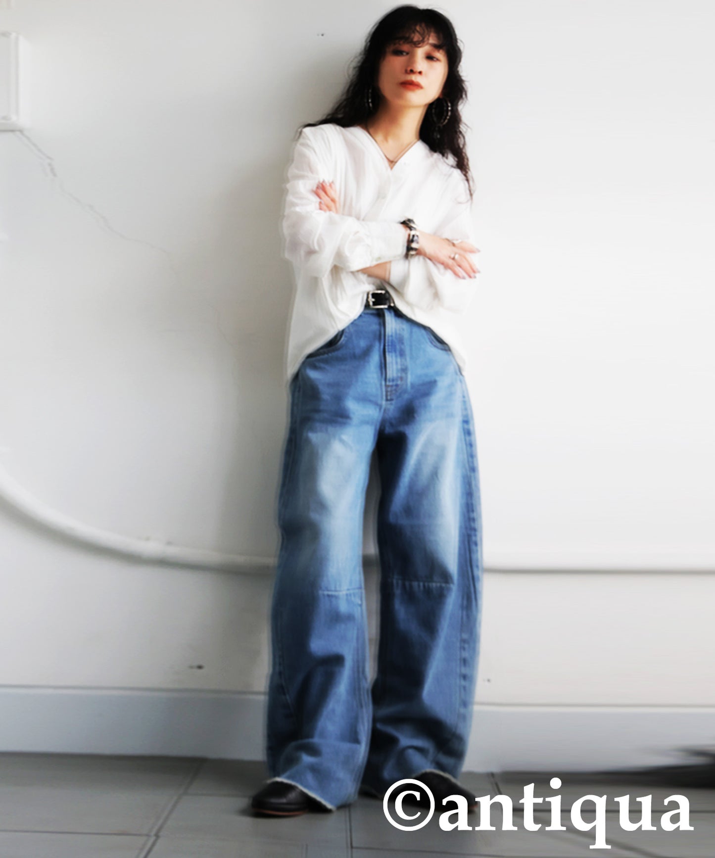 KYO Ladies Fringe Curve Denim Pants