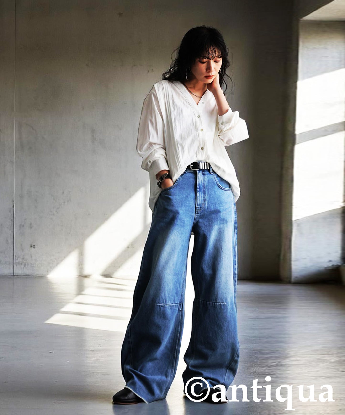 KYO Ladies Fringe Curve Denim Pants
