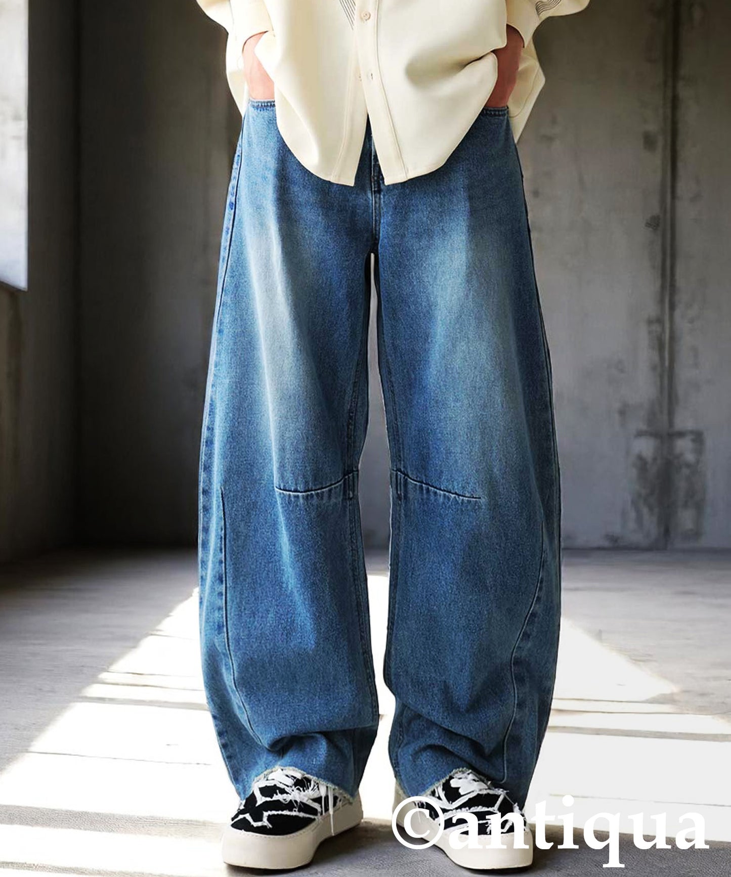 KYO Men's Fringe Curve Denim Pants