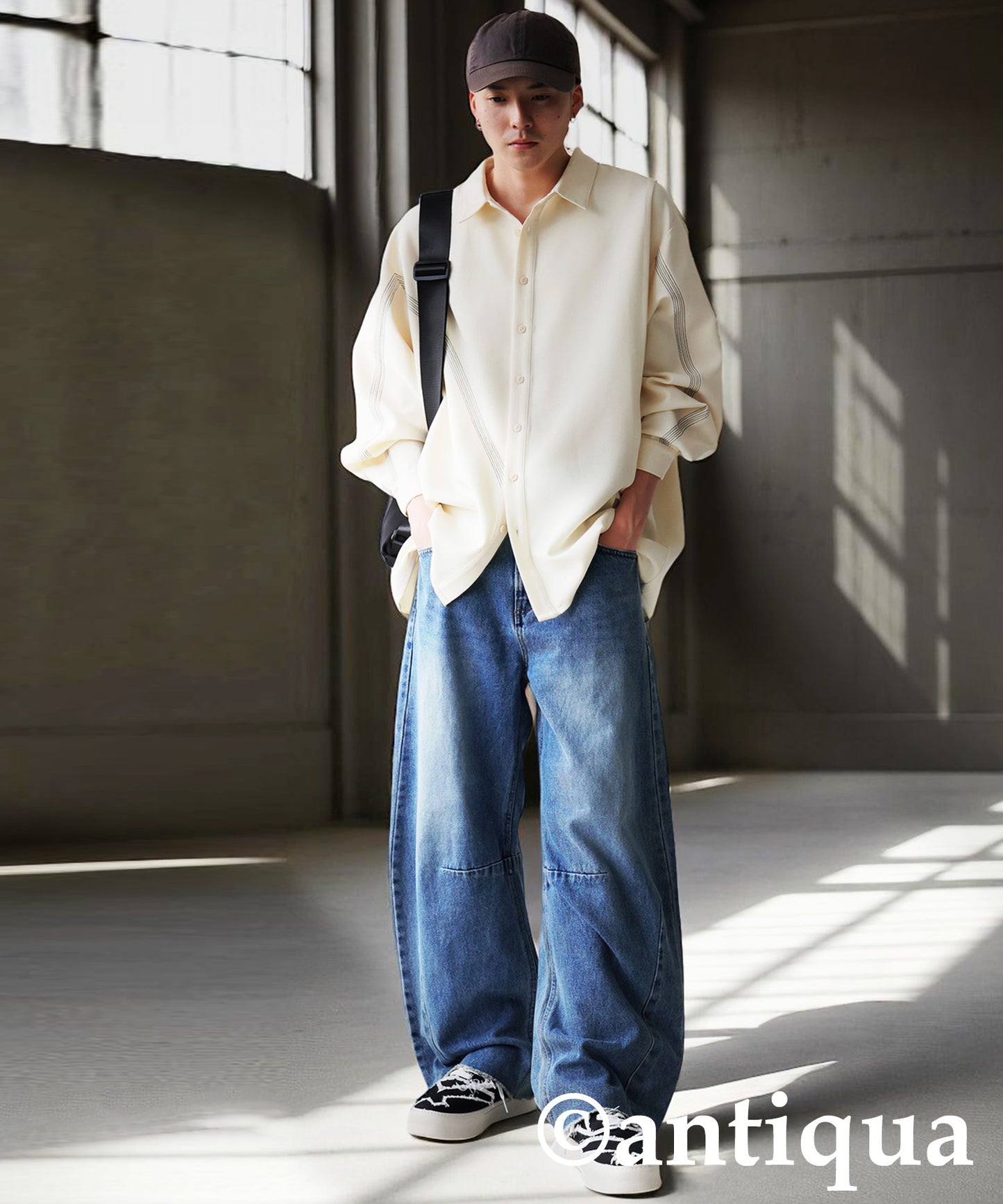 KYO Men's Fringe Curve Denim Pants