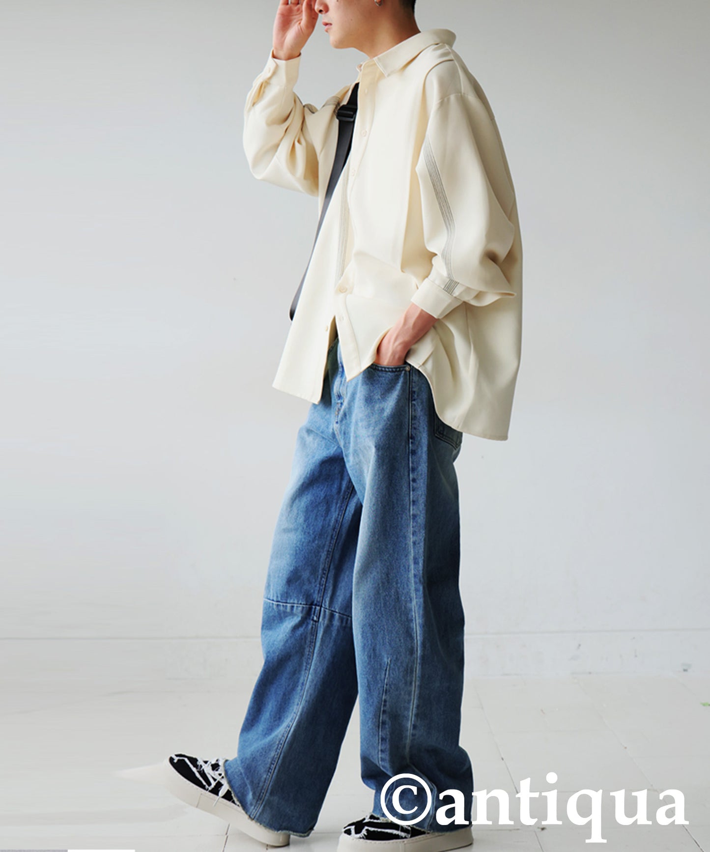 KYO Men's Fringe Curve Denim Pants