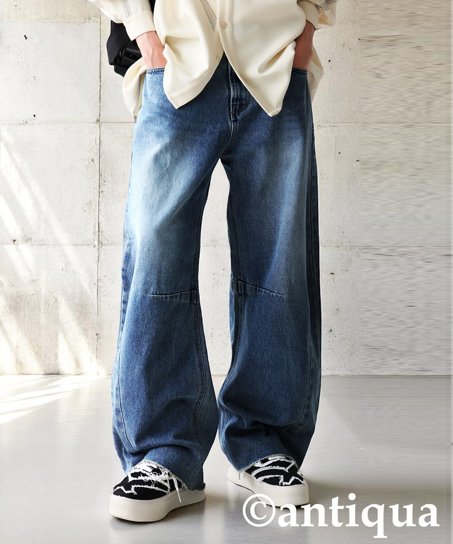 KYO Men's Fringe Curve Denim Pants