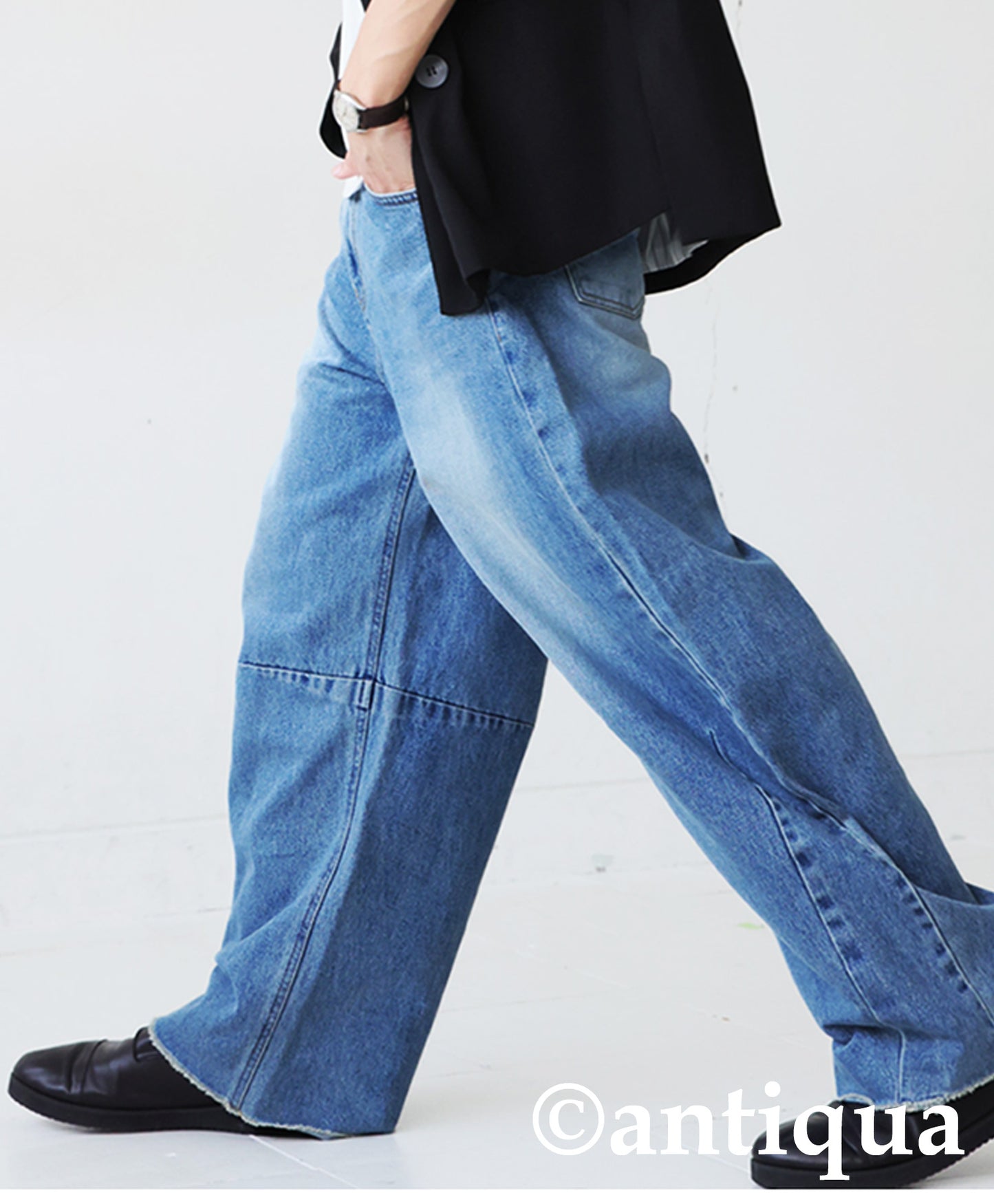 KYO Men's Fringe Curve Denim Pants