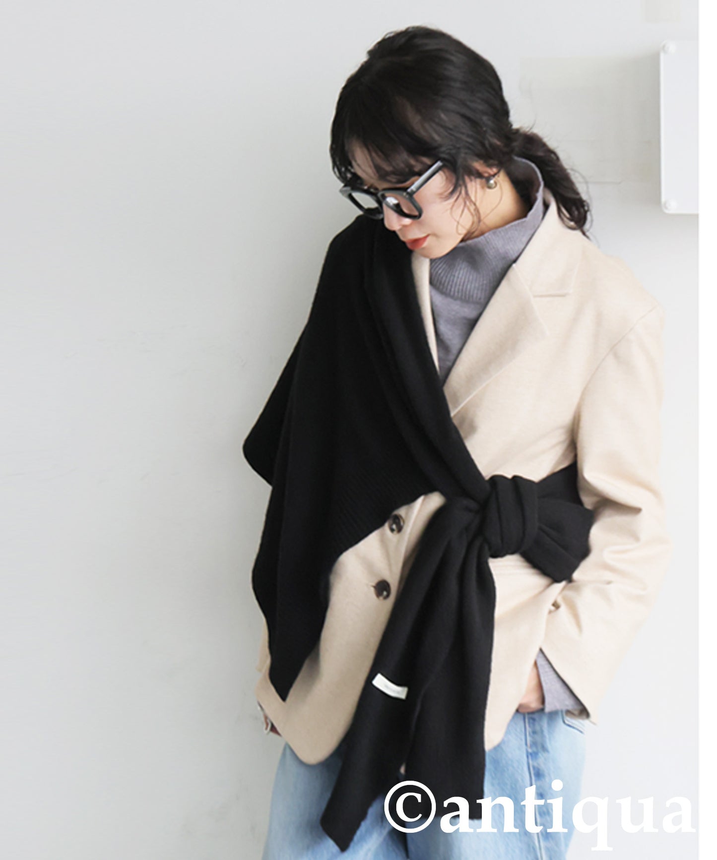 Deformed Design Scarf Ladies