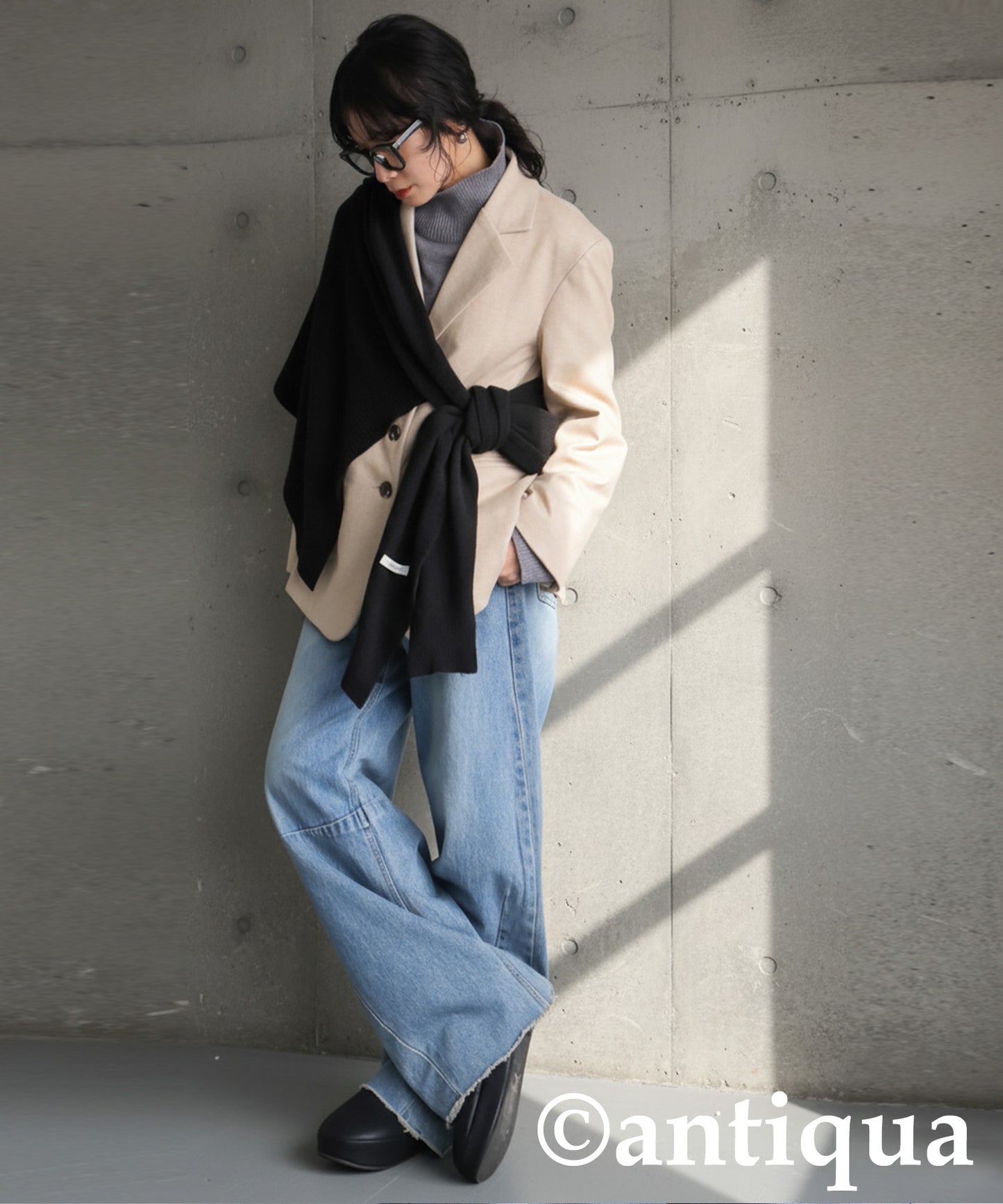 Deformed Design Scarf Ladies