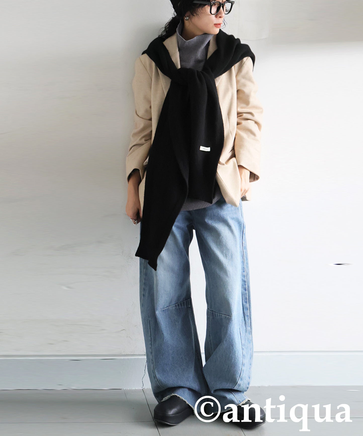 Deformed Design Scarf Ladies