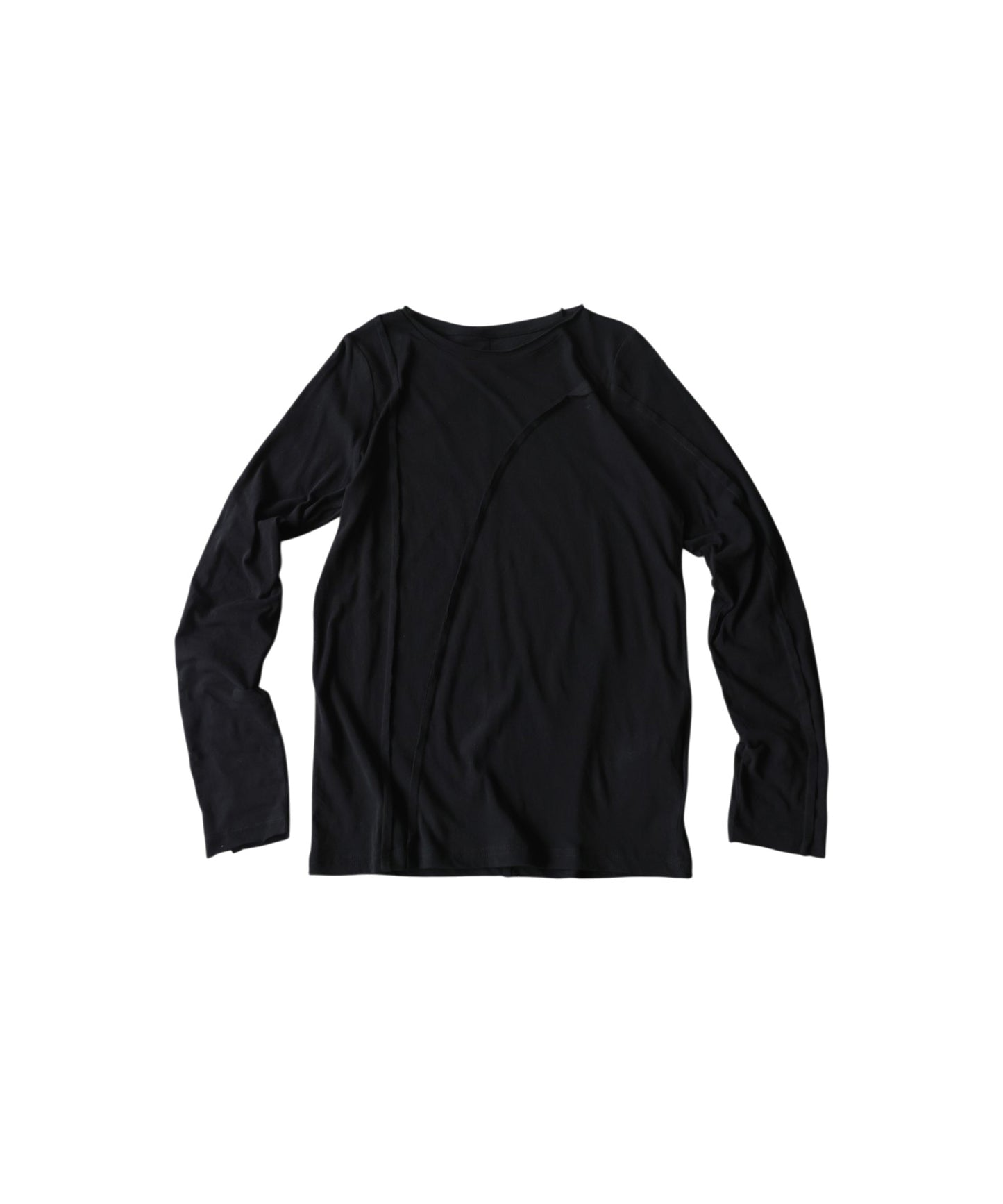 KYO 100% Cotton Crew Neck Outseam Long-Sleeve T-Shirt Ladies