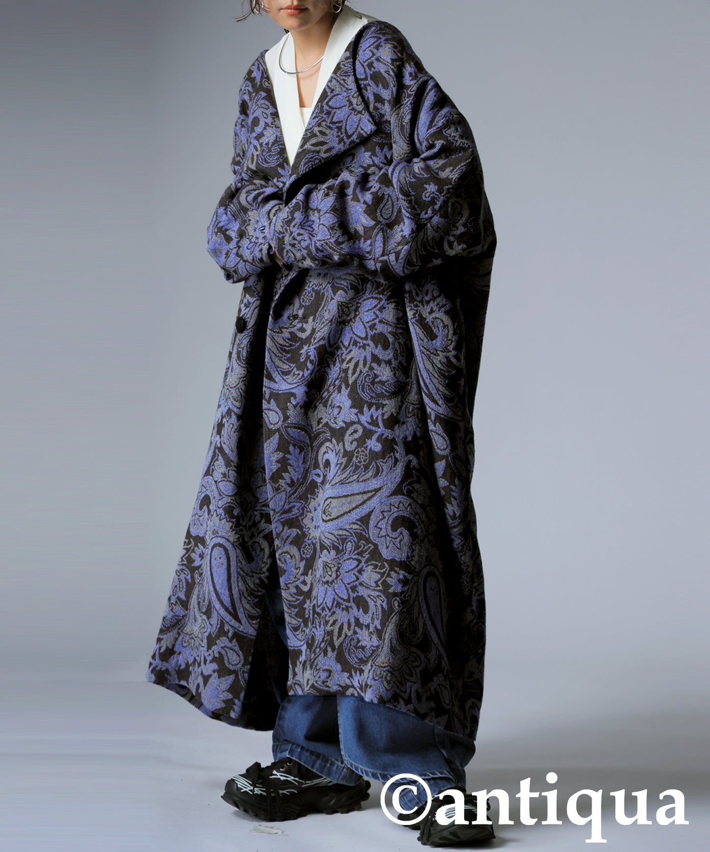 KYO Bishu-ori Paisley Pattern Coat Ladies