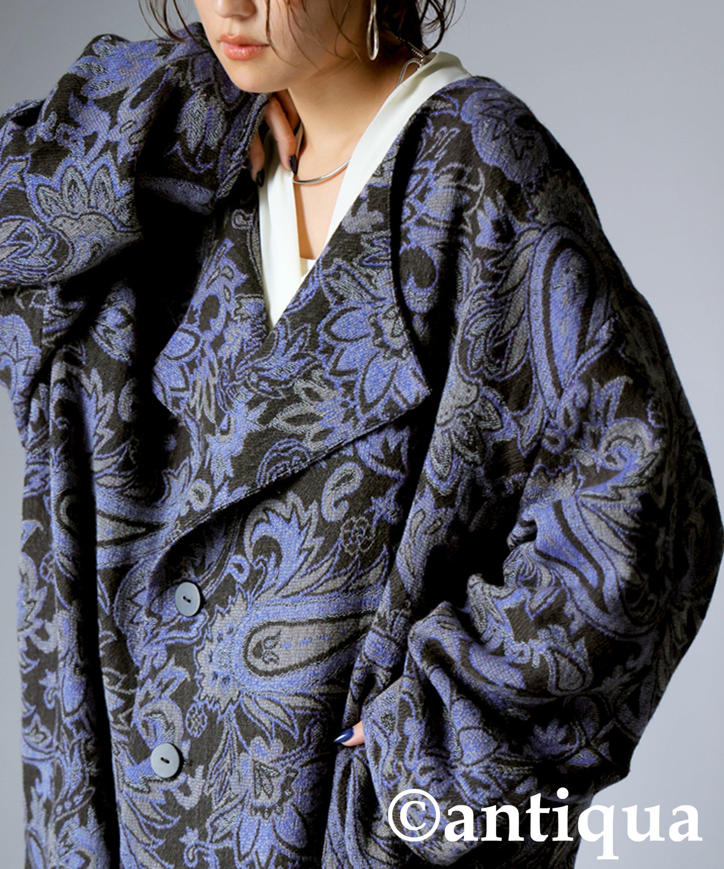 KYO Bishu-ori Paisley Pattern Coat Ladies
