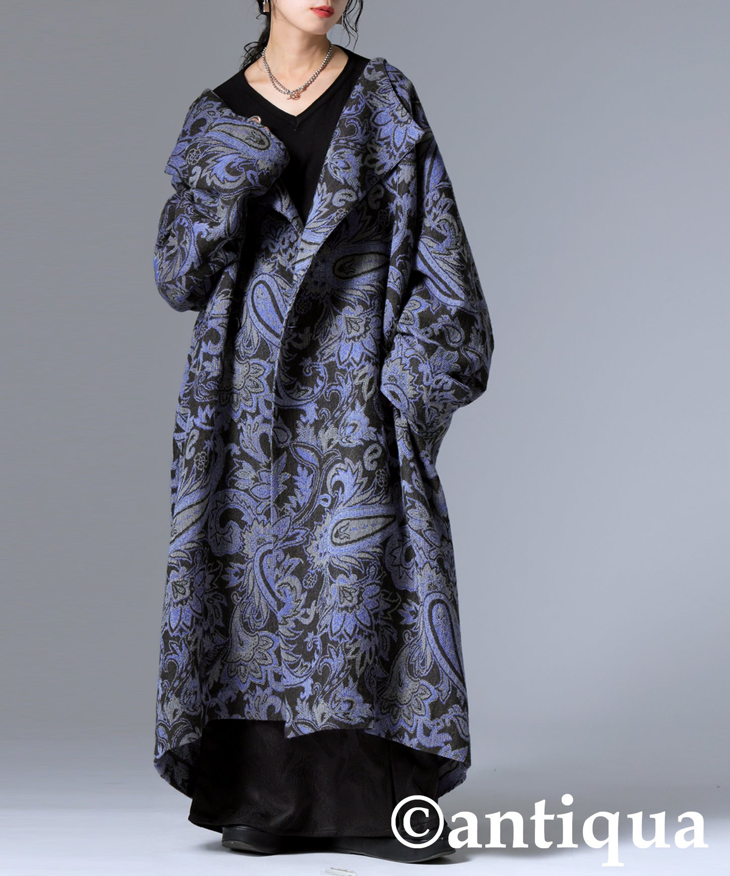 KYO Bishu-ori Paisley Pattern Coat Ladies