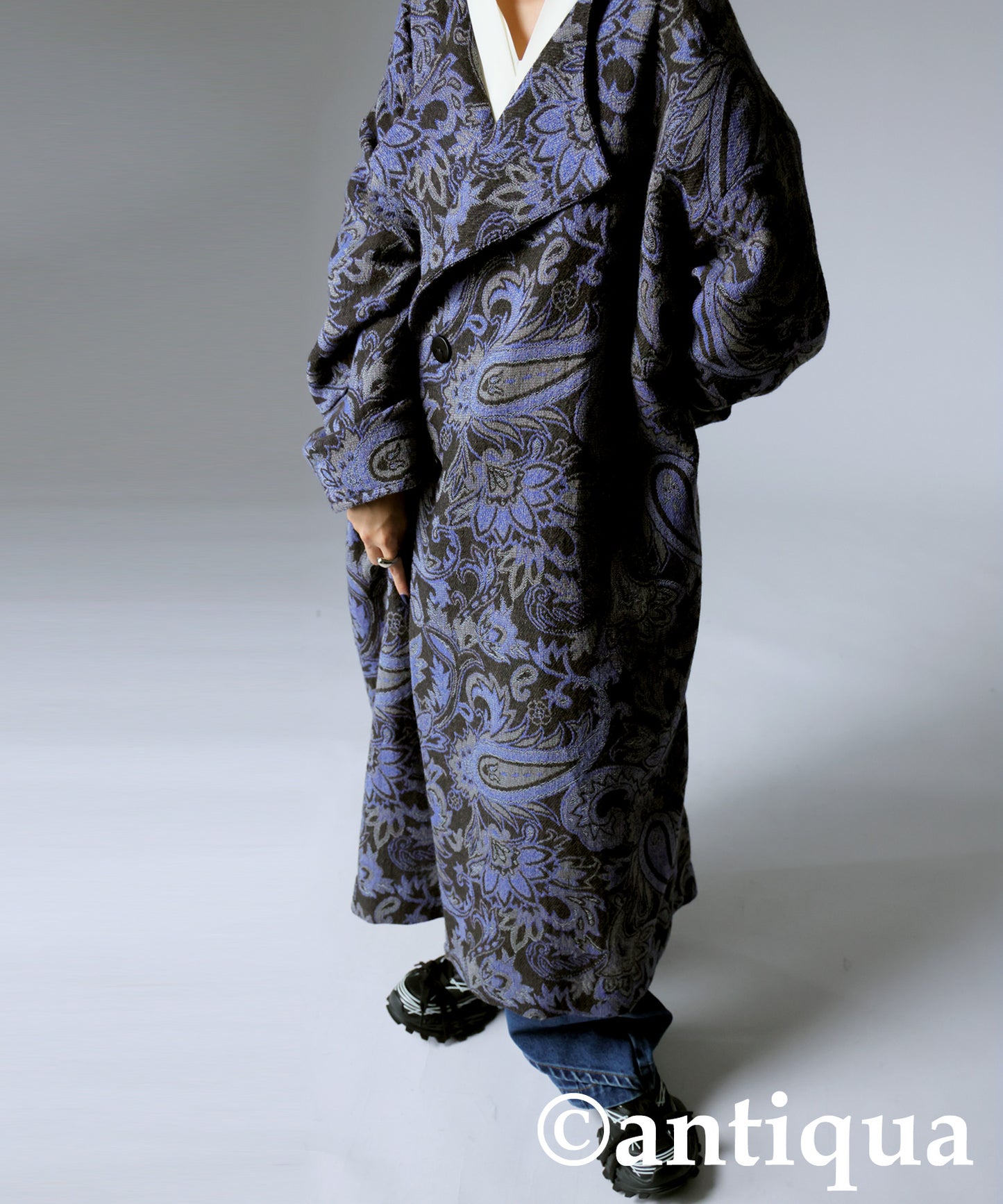KYO Bishu-ori Paisley Pattern Coat Ladies