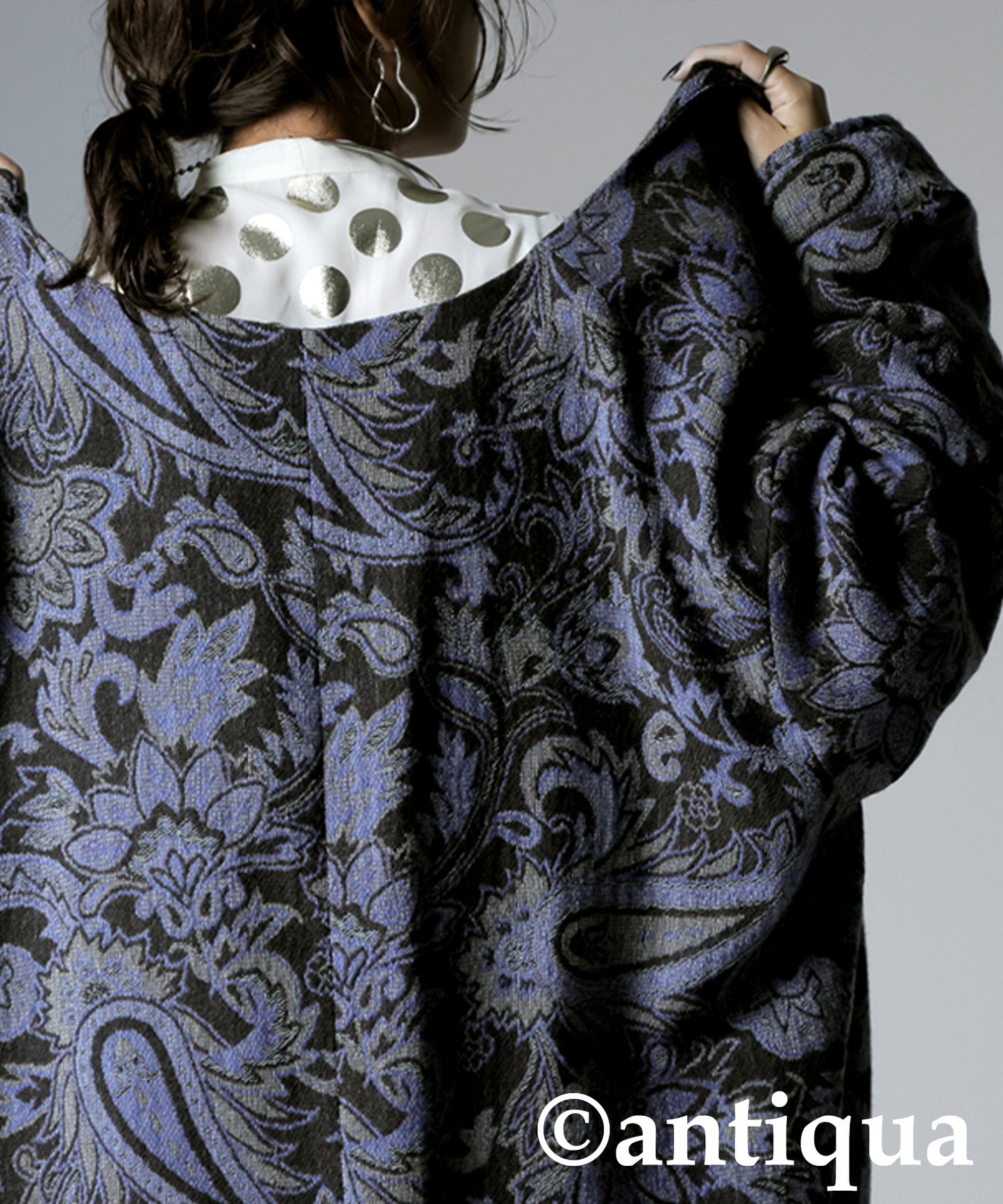 KYO Bishu-ori Paisley Pattern Coat Ladies