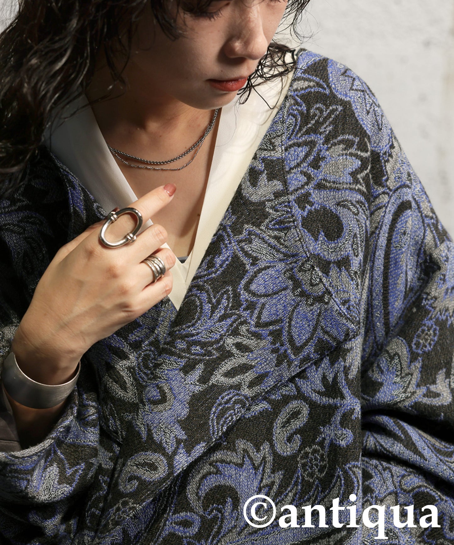KYO Bishu-ori Paisley Pattern Coat Ladies
