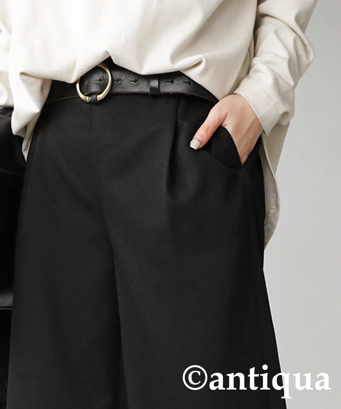 Tuck wide pants Ladies