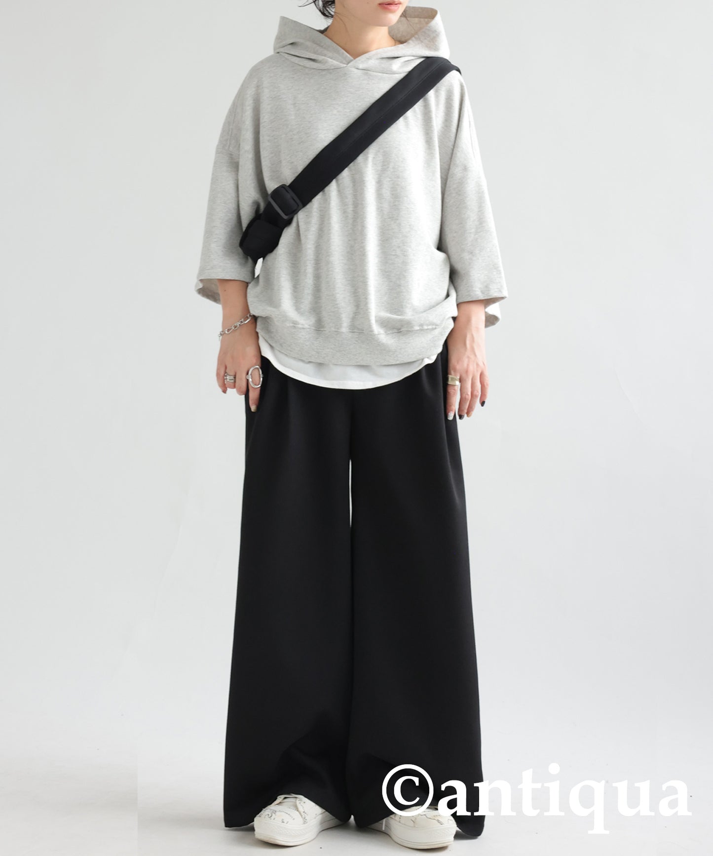 Tuck wide pants Ladies