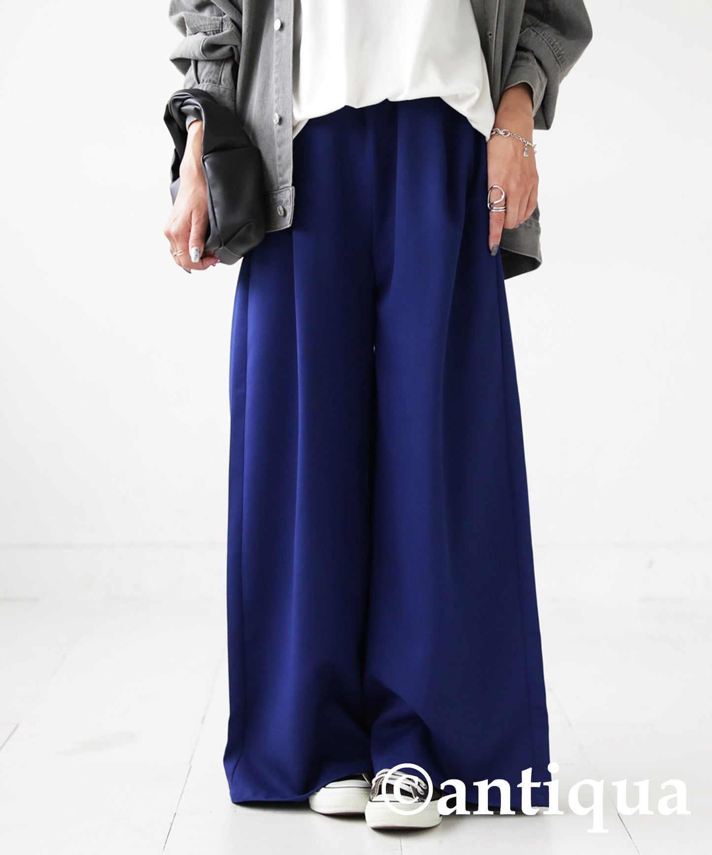 Tuck wide pants Ladies