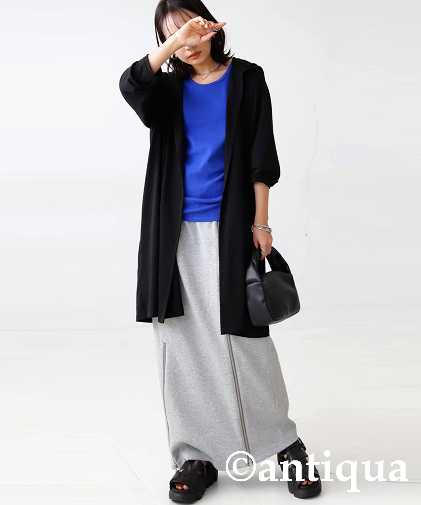 Function Material Ladies Long Sleeved Cardigan