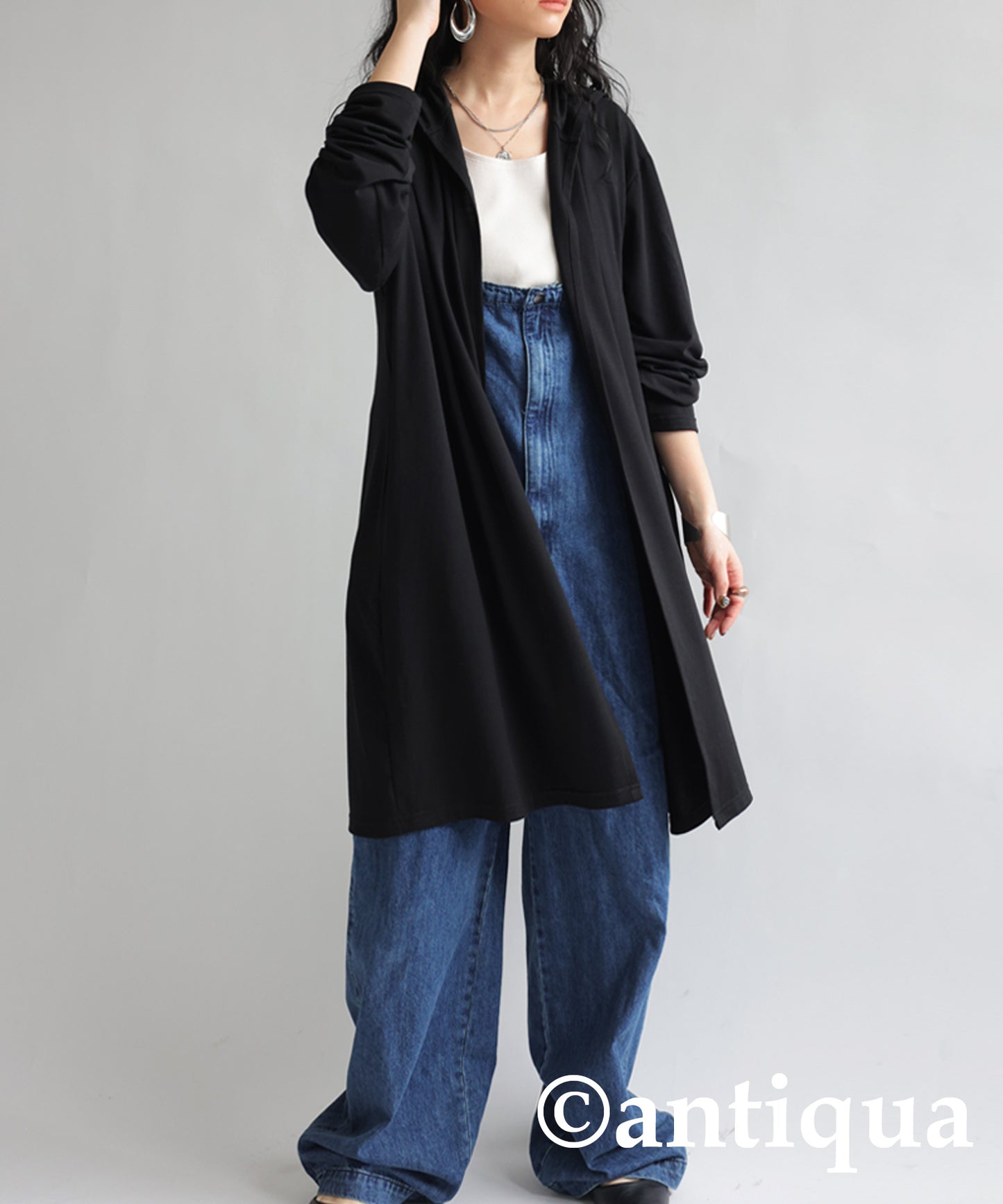 Function Material Ladies Long Sleeved Cardigan