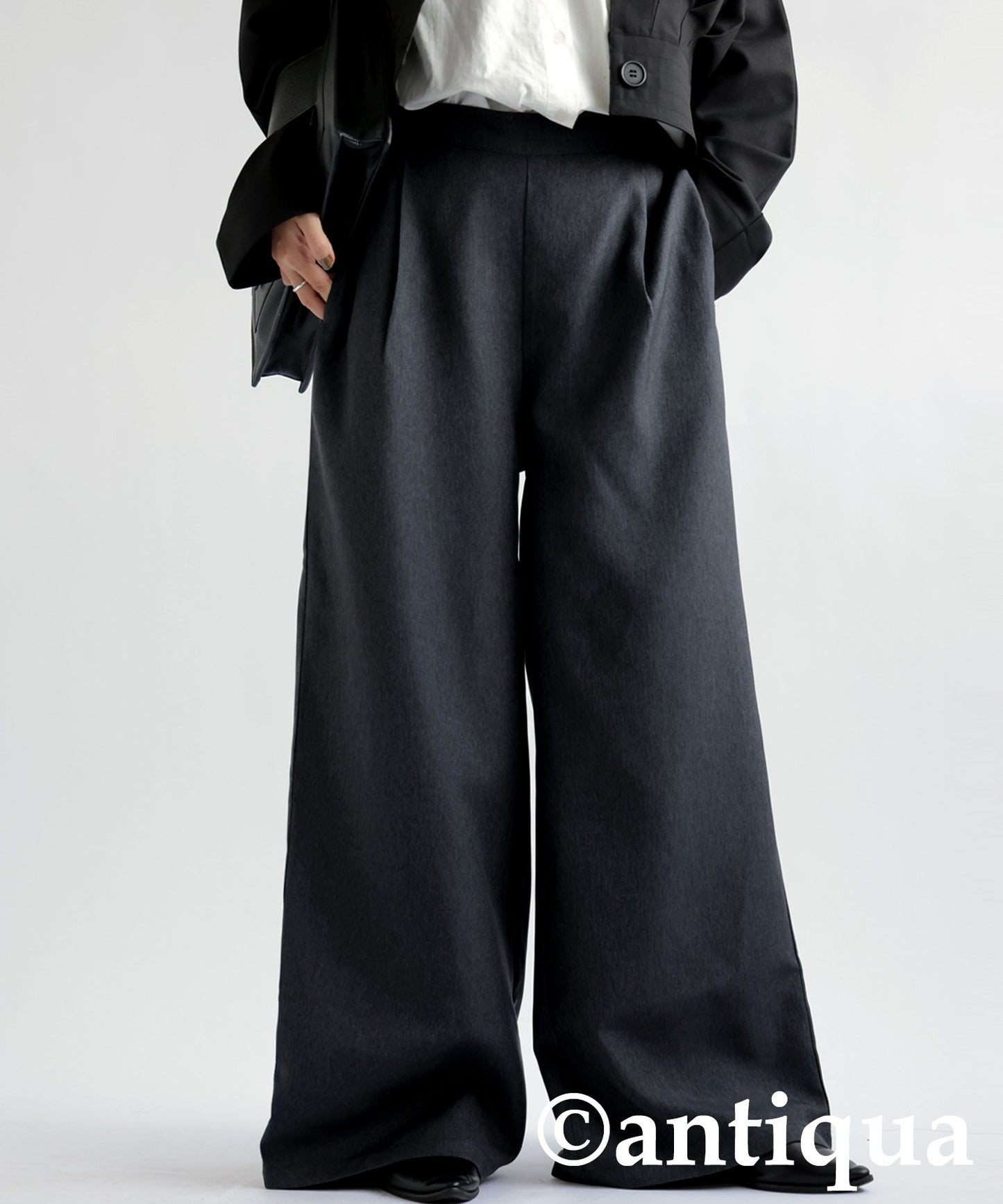 Denim-like Wide Pants Ladies