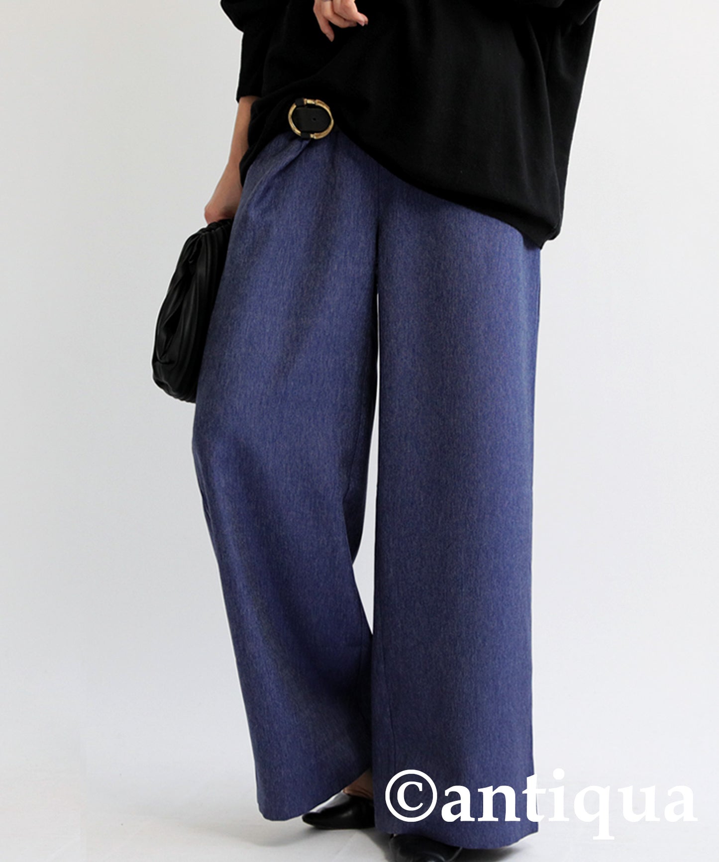 Denim-like Wide Pants Ladies