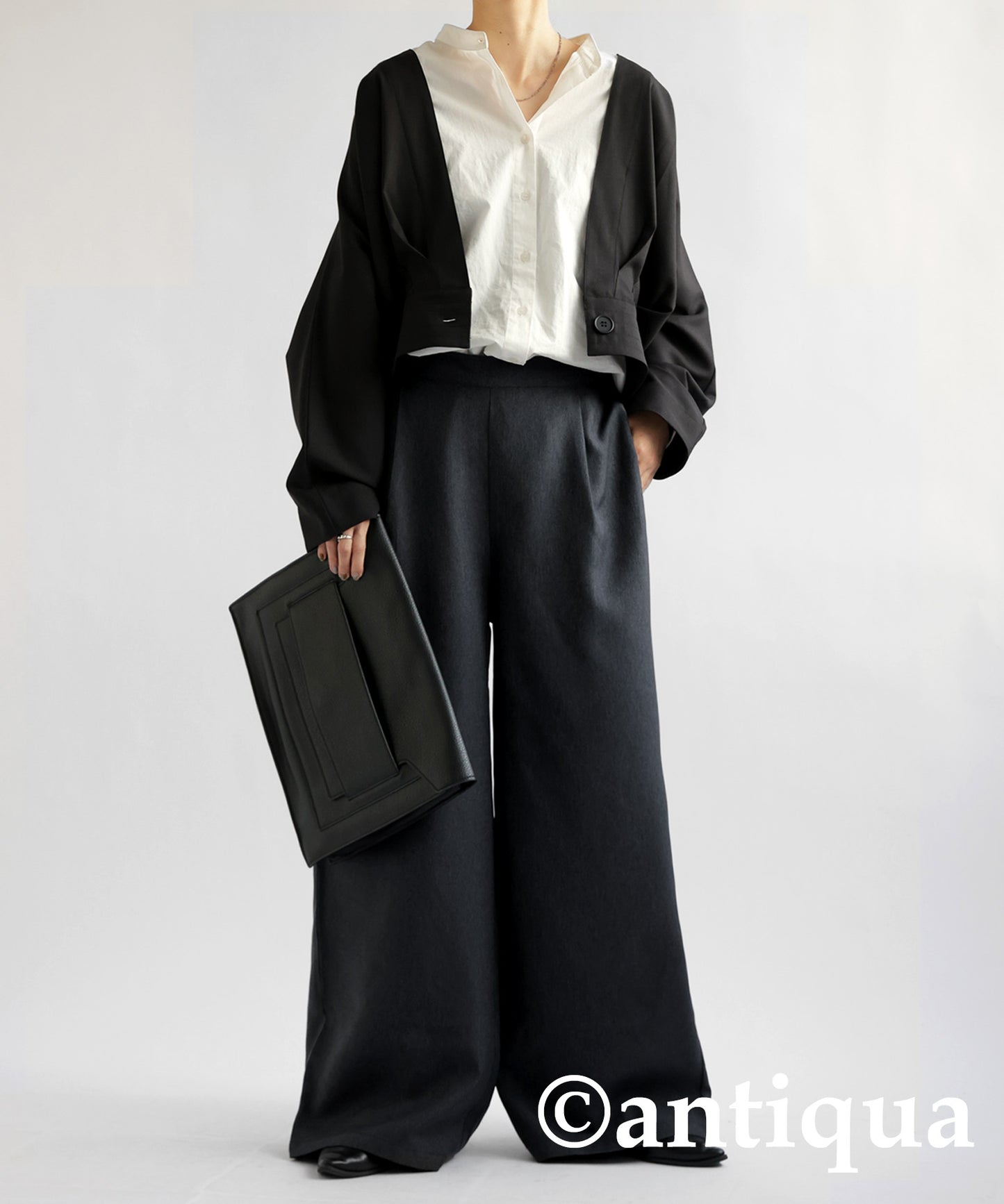 Denim-like Wide Pants Ladies