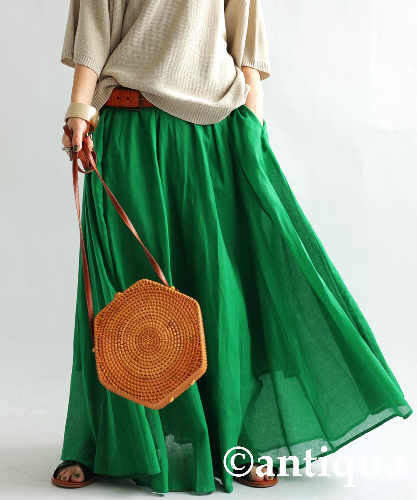 100%Cotton Circular Skirt Ladies