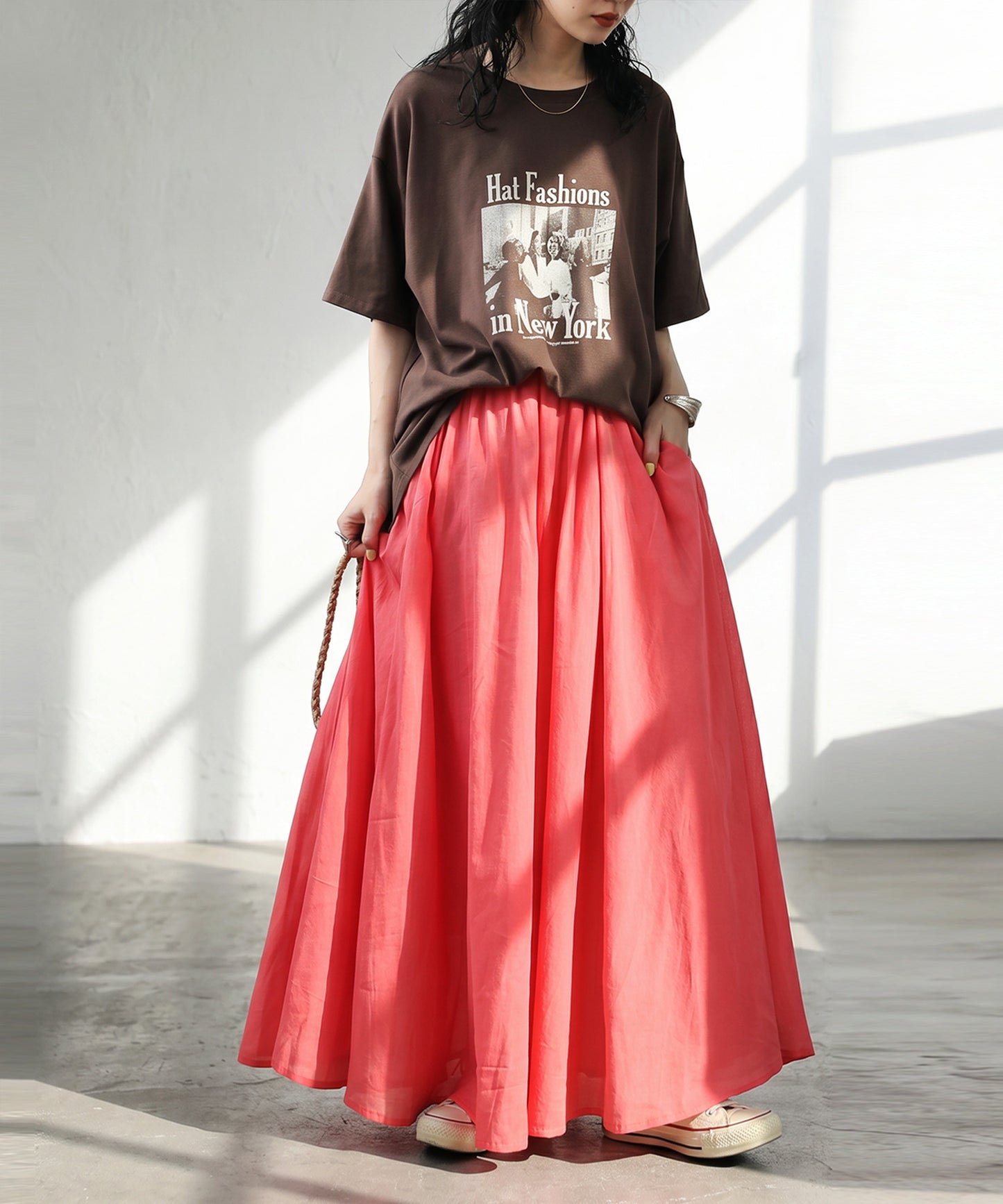 100%Cotton Circular Skirt Ladies