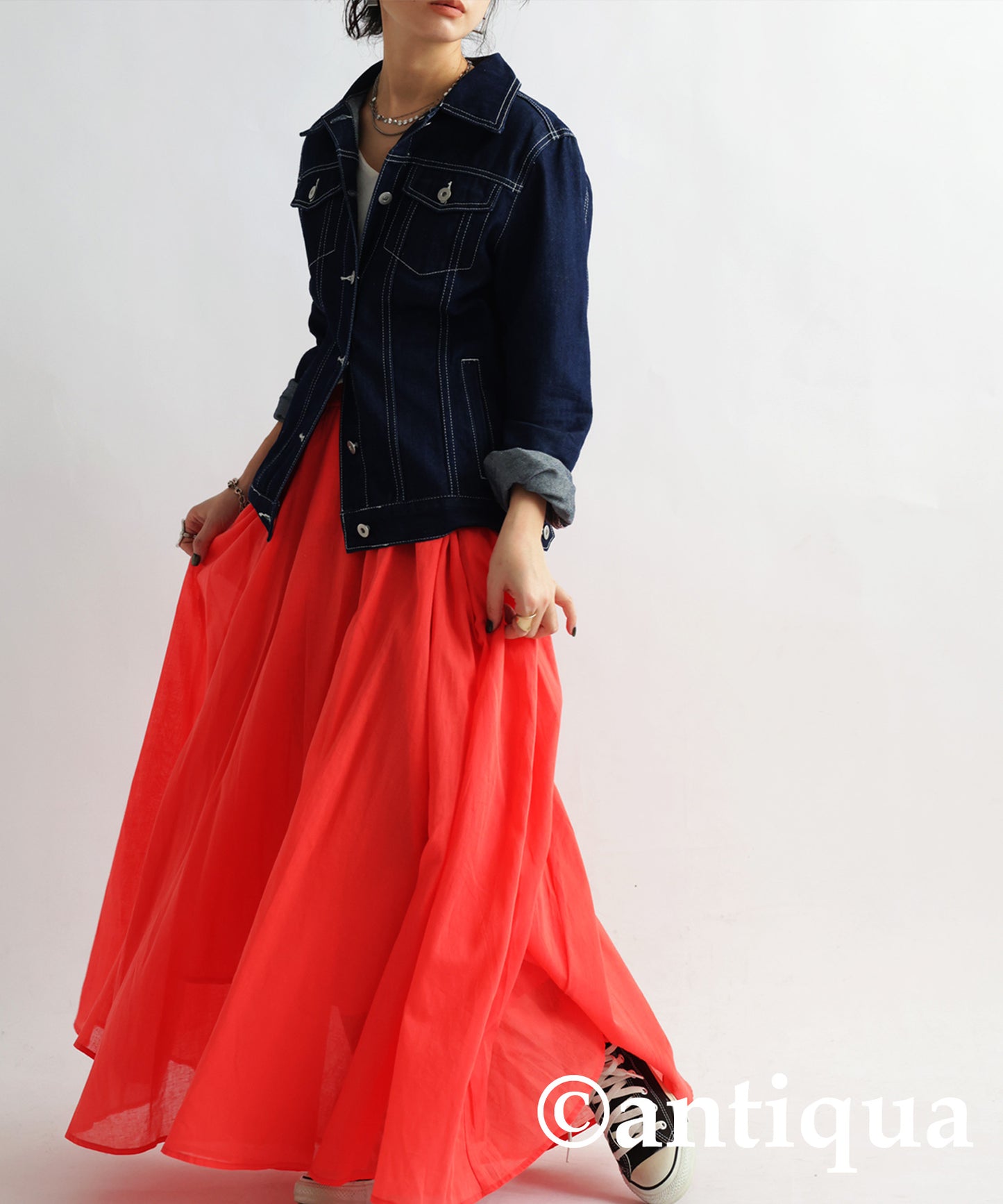 100%Cotton Circular Skirt Ladies