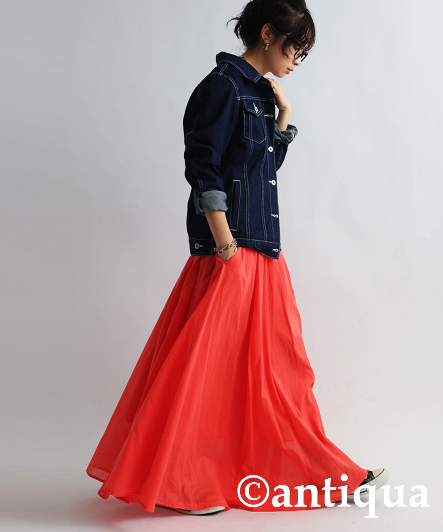 100%Cotton Circular Skirt Ladies