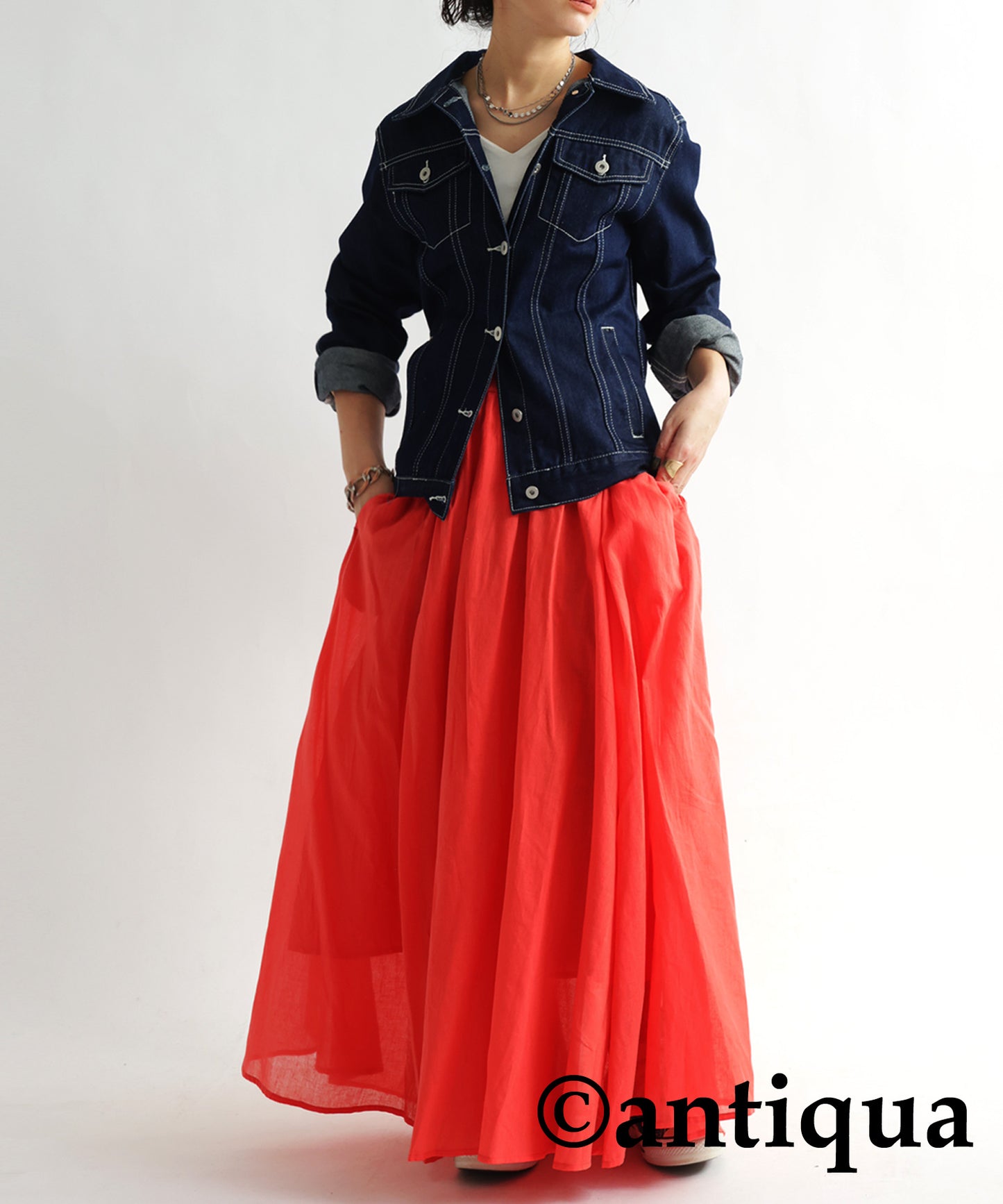 100%Cotton Circular Skirt Ladies