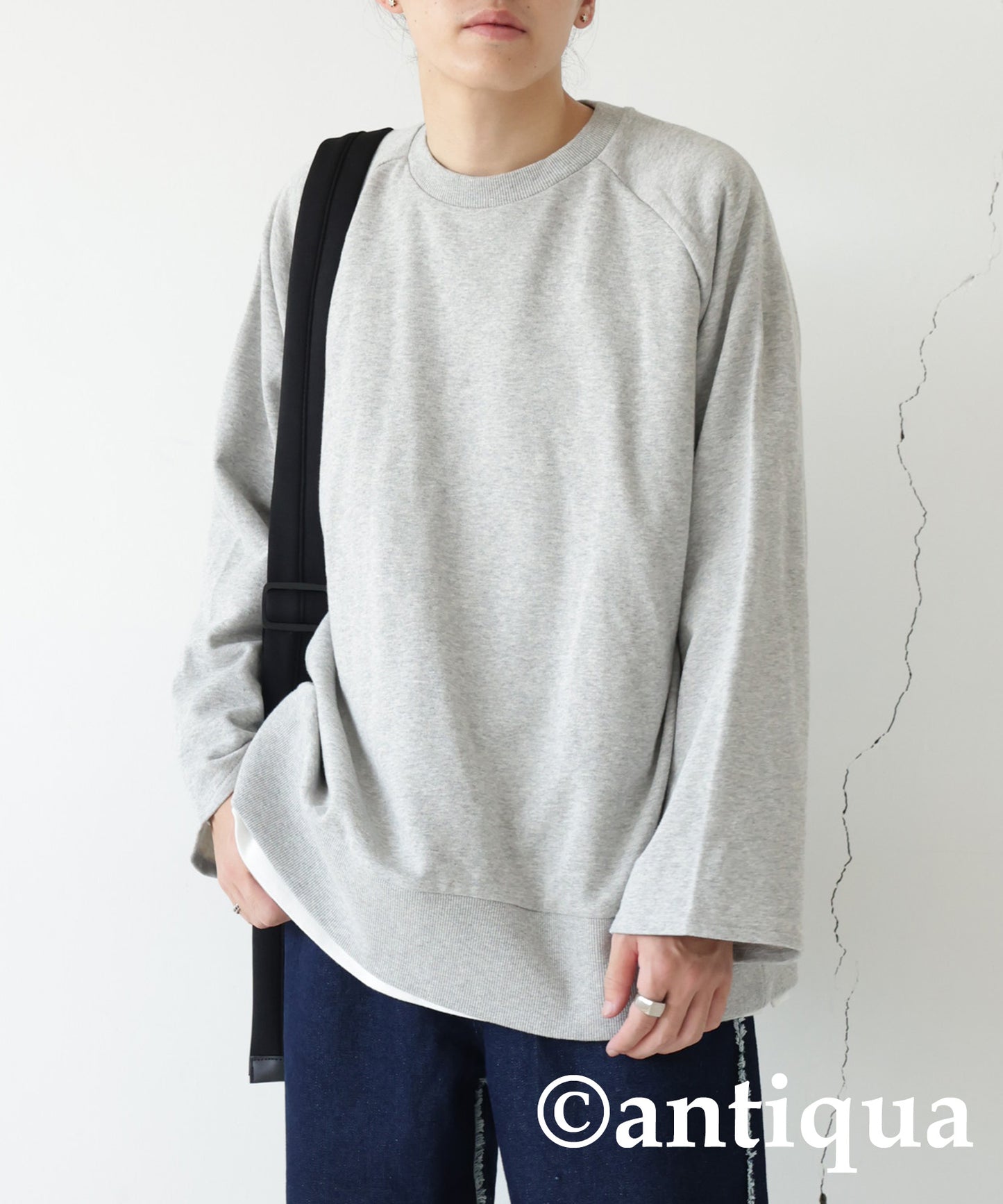 Simple Raglan Sleeve tops Men's