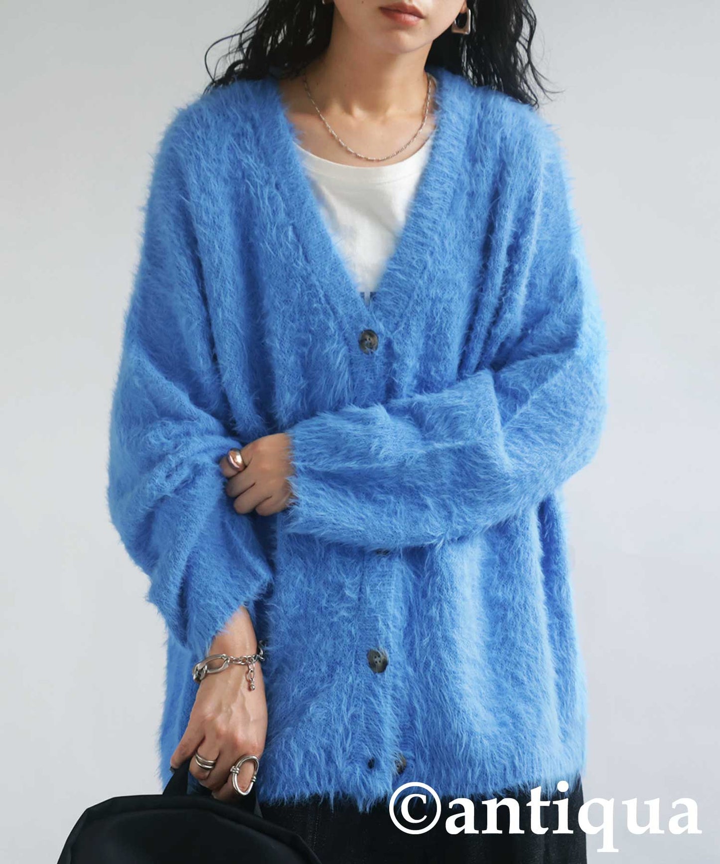 Ladies Shaggy Cardigan Long Sleeve