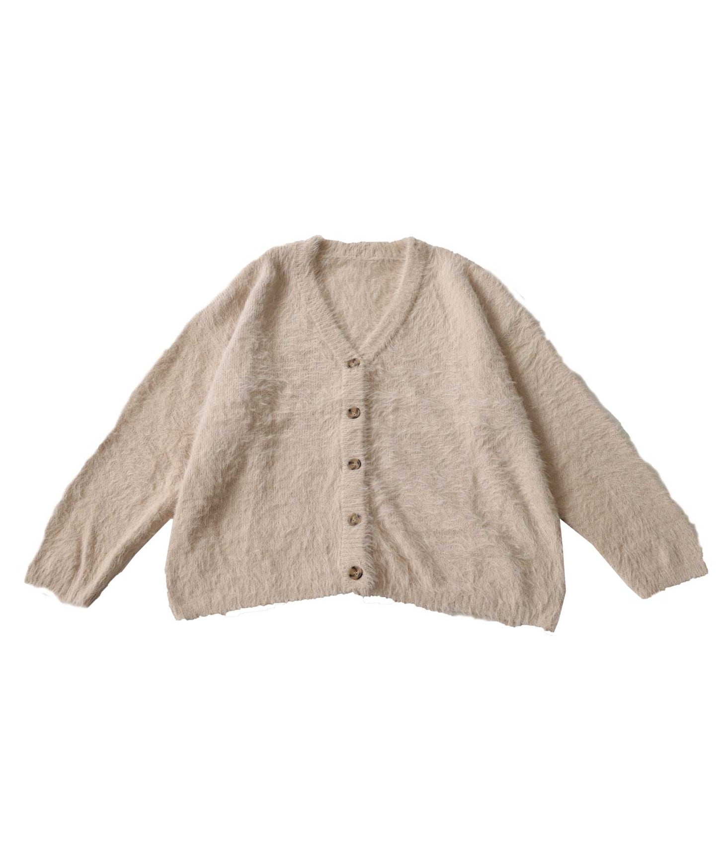 Ladies Shaggy Cardigan Long Sleeve