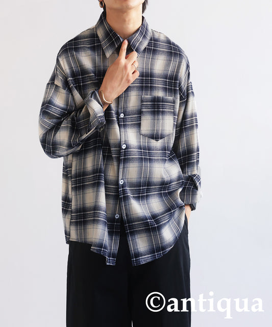 Men's Long Sleeve Shirt Plaid