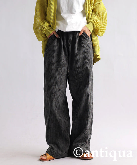 Cotton Linen Wide Straight Pants Ladies